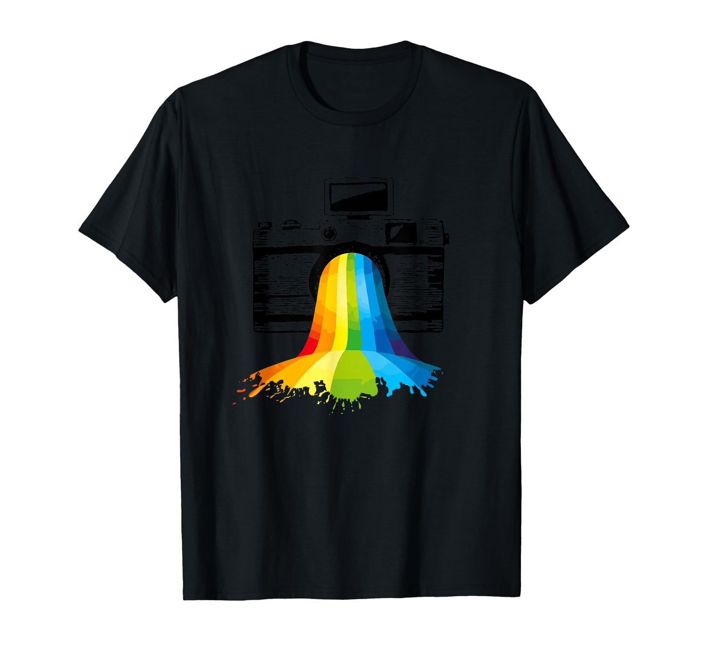 Photography Art T-Shirt Camera Rainbow Photographer Gift T-Shirt
