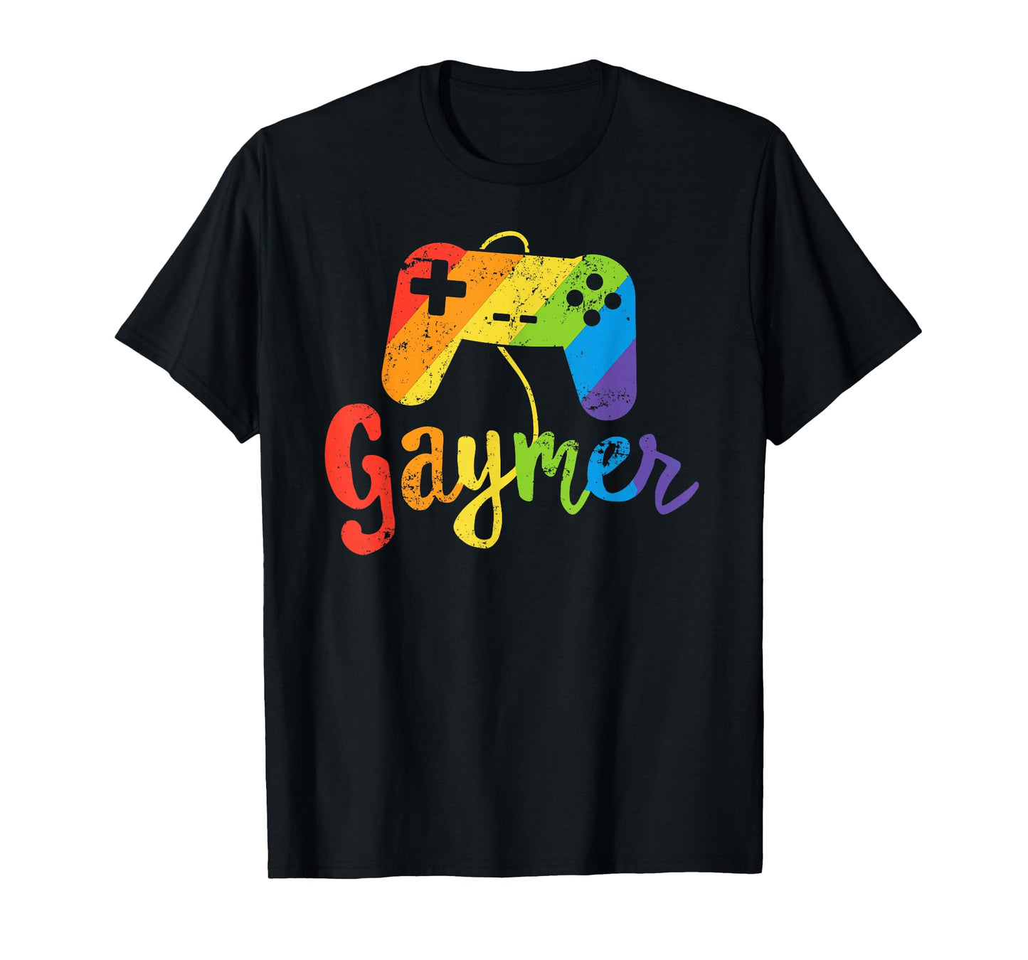 Gaymer Shirt - LGBT Pride Gay Gamer Rainbow Flag Gift T-Shirt