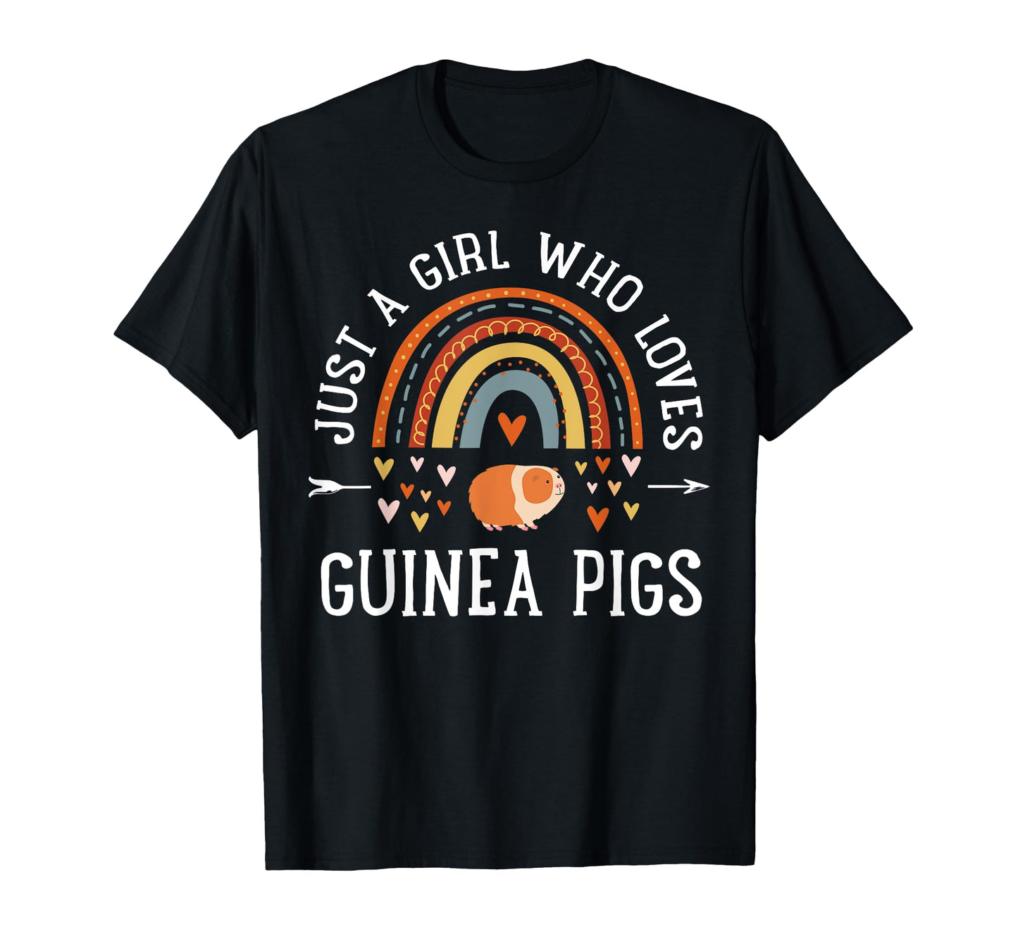 Just A Girl Who Loves Guinea Pigs Rainbow Gifts Cavy Lover T-Shirt