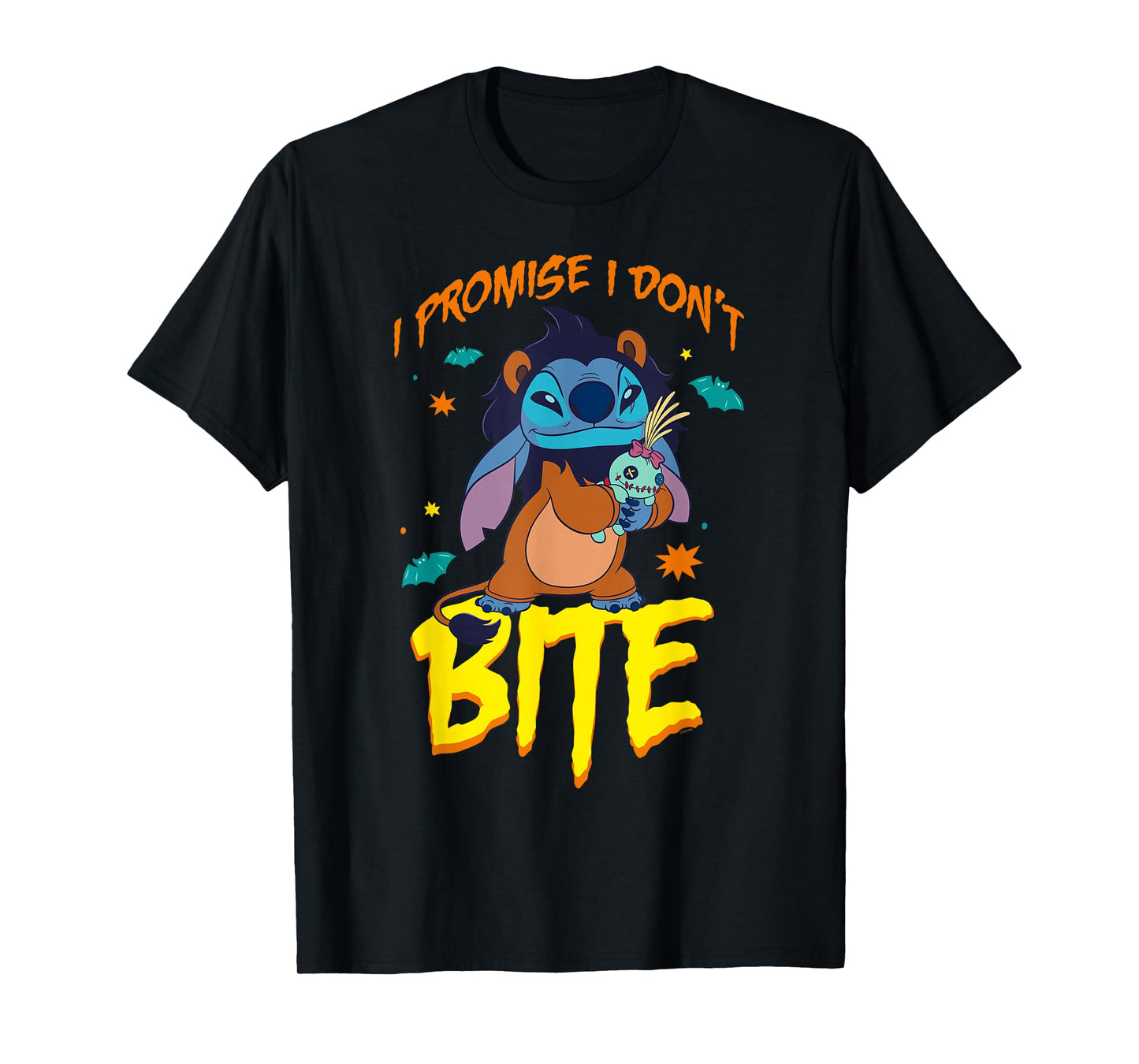 Disney Stitch Scar Costume I Promise I Don't Bite Halloween T-Shirt