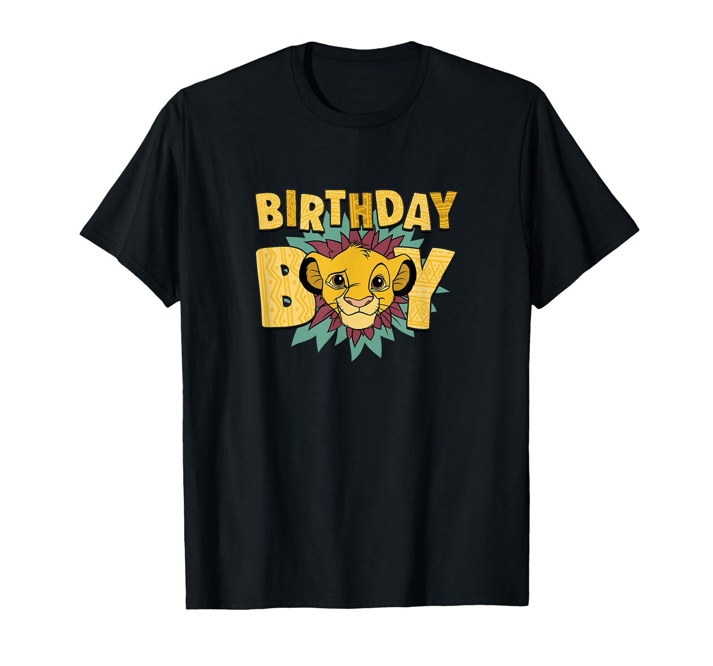 Disney The Lion King Birthday Boy Simba Big Face Chest Logo T-Shirt