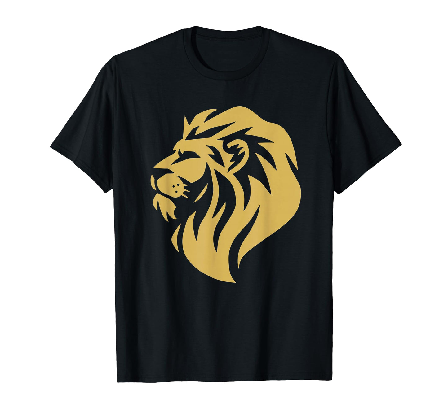 Gold Wilderness Lion Art for Men Women Kids T-Shirt