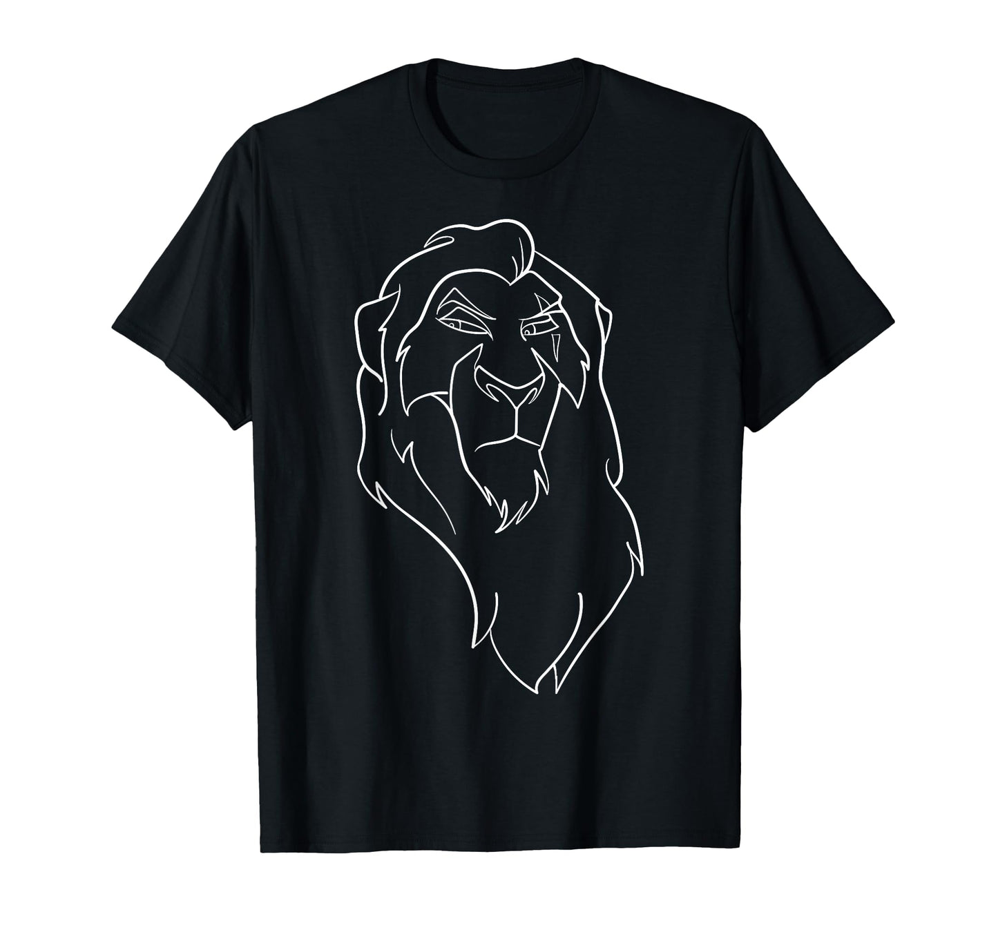 Disney Lion King Scar Line Art Graphic T-Shirt T-Shirt