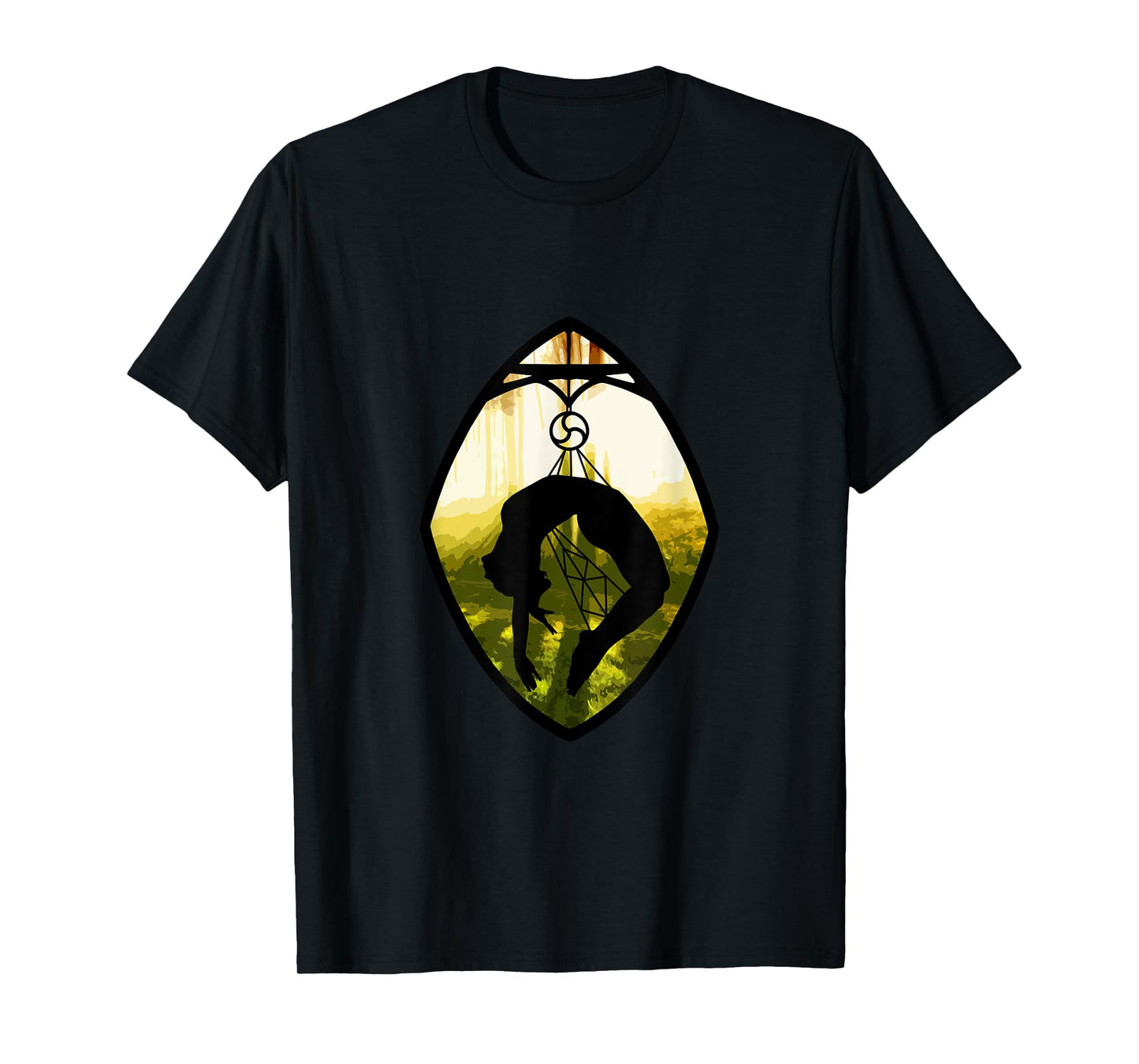 "Shibari Forest Silhouette" Japanese Rope Bondage T-Shirt T-Shirt