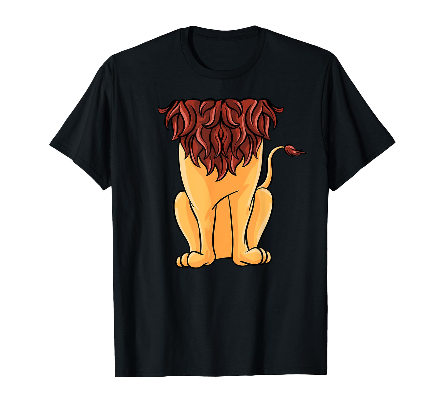 Cute Headless Lion Costume Halloween Funny Big Cat Mane Gift T-Shirt