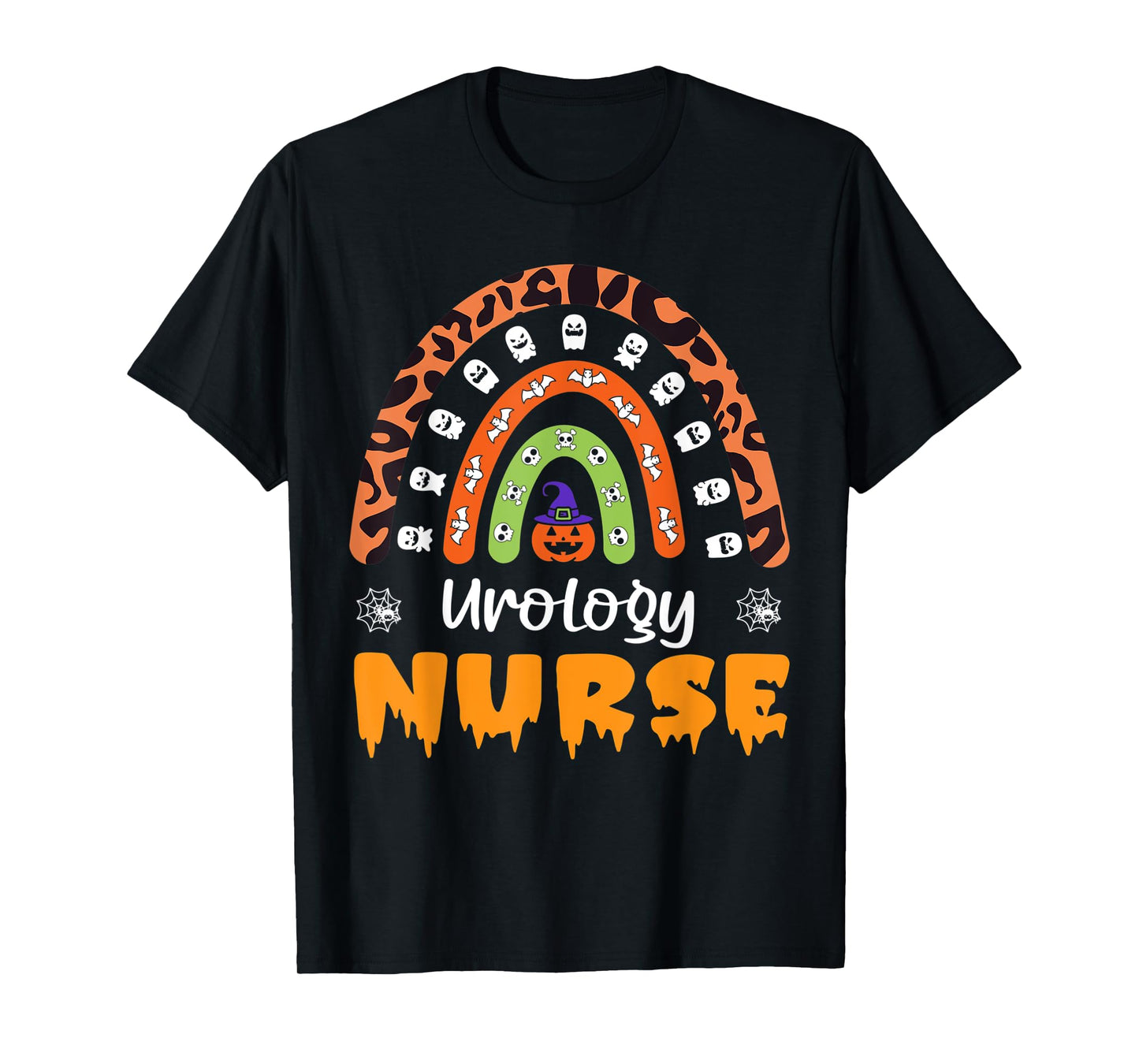 Urology Nurse RN Leopard Rainbow Women Halloween Costume T-Shirt
