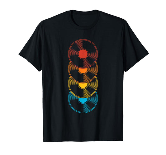 Rainbow Vinyl Record Music T-Shirt
