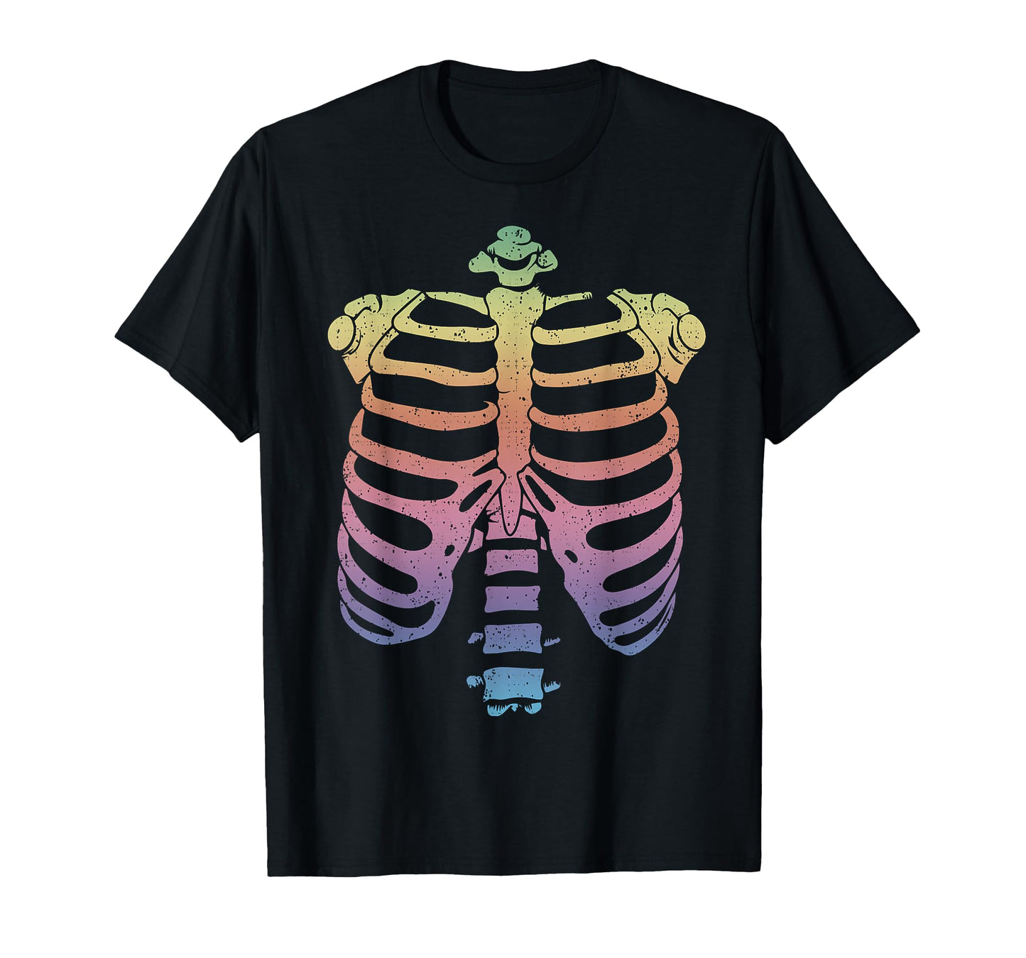 Halloween Skeleton Rib Cage T-Shirt Zombie Costume Tee Shirt T-Shirt