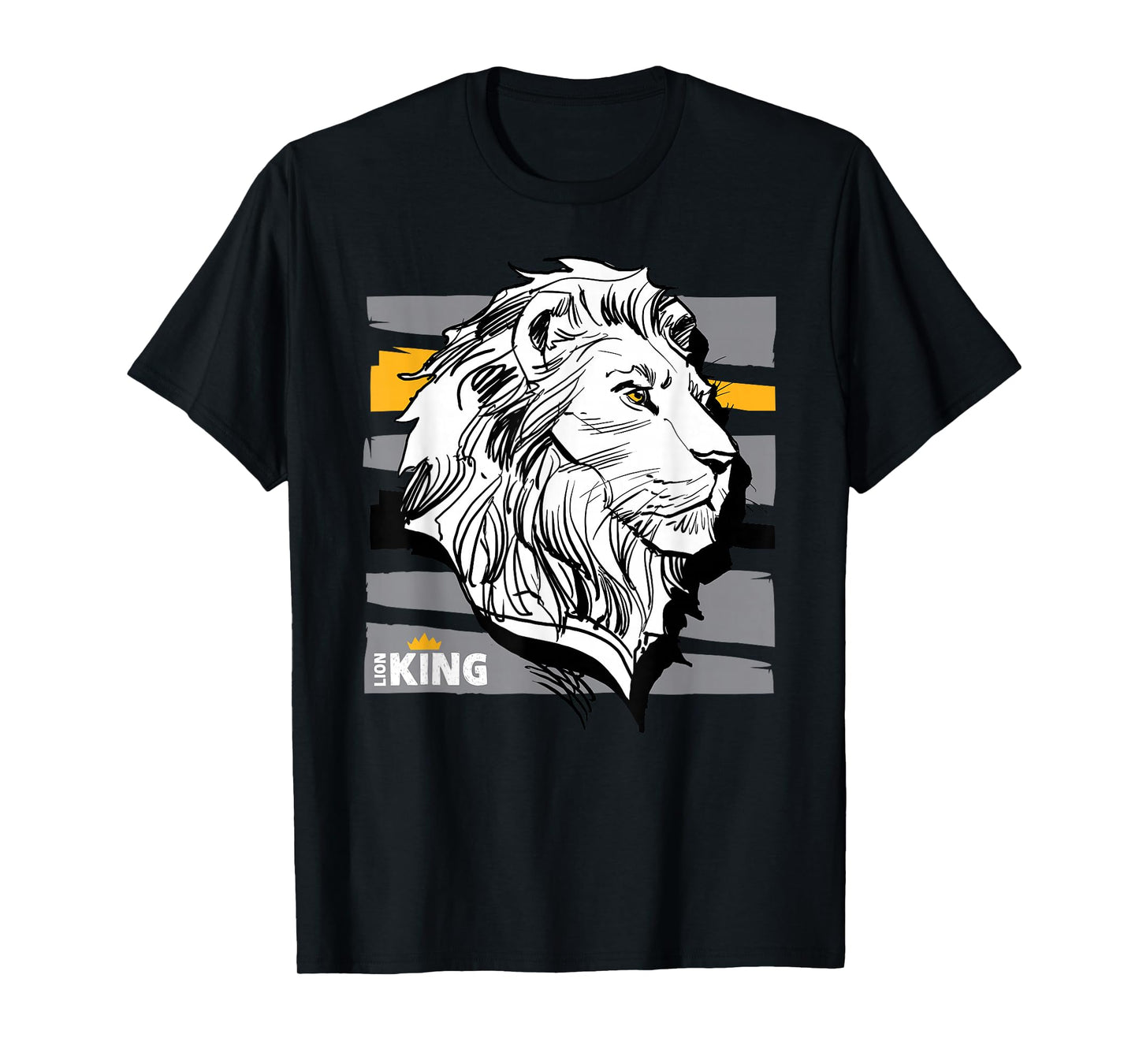 Disney The Lion King Live Action Mufasa Sketched Portrait T-Shirt