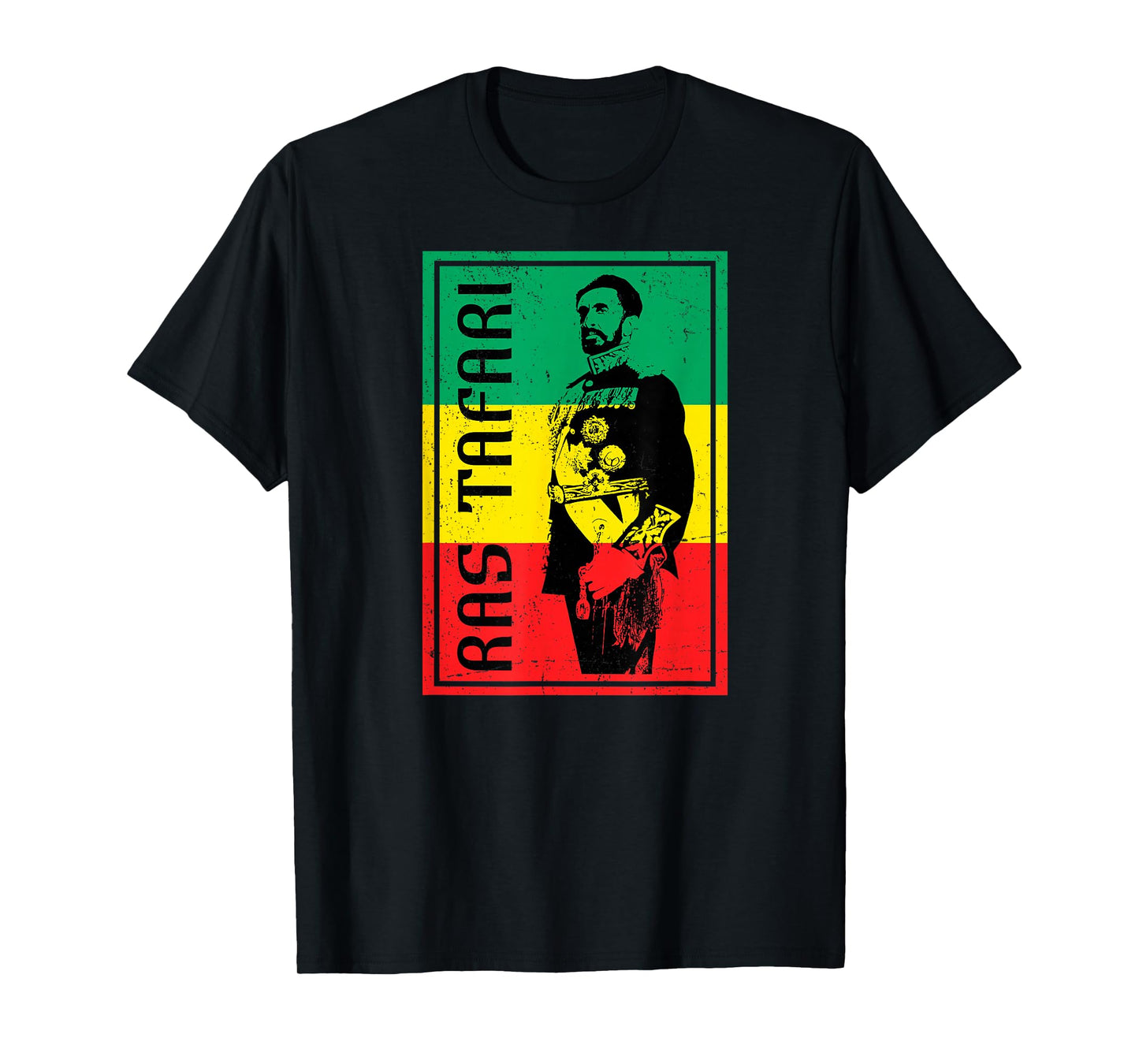 RAS TAFARI Kaiser Haile Selassie Ethiopia Reggae Rasta T-Shirt