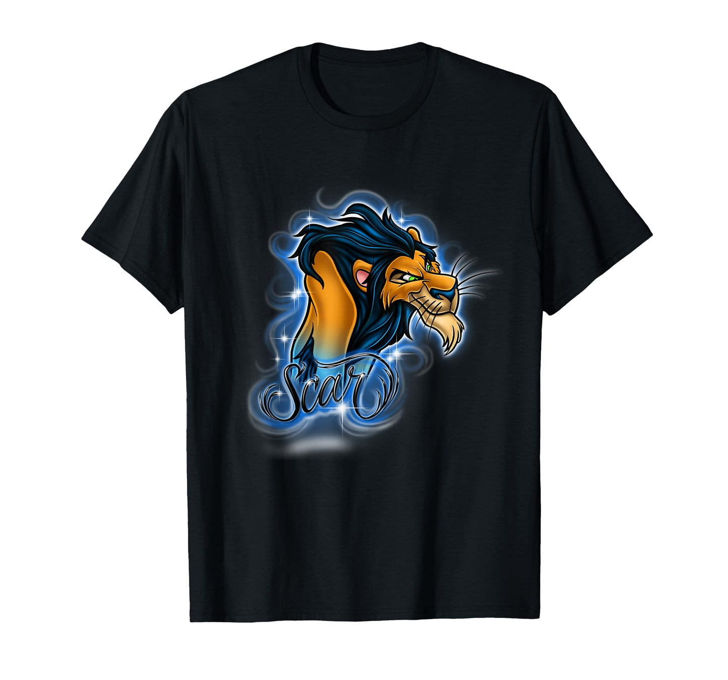 Disney Lion King Scar Airbrushed Portrait Logo T-Shirt