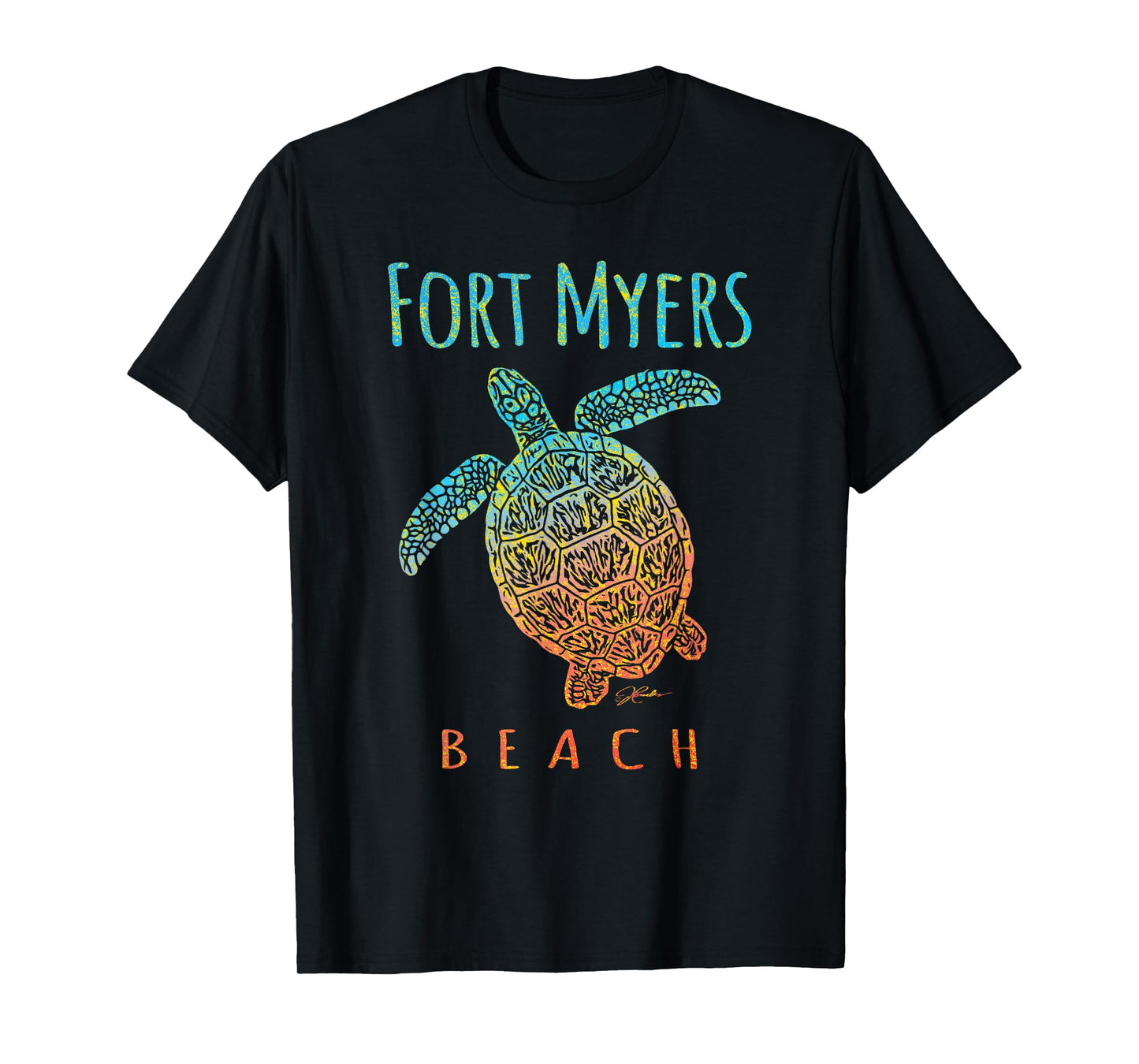 JCombs Fort Myers Beach FL Sea Turtle Beach T-Shirt