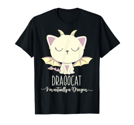 Dragon Cat Shirt Cute Kitten Lover Tee Japanese Monster Gift Men Women Girls Kids T-Shirt