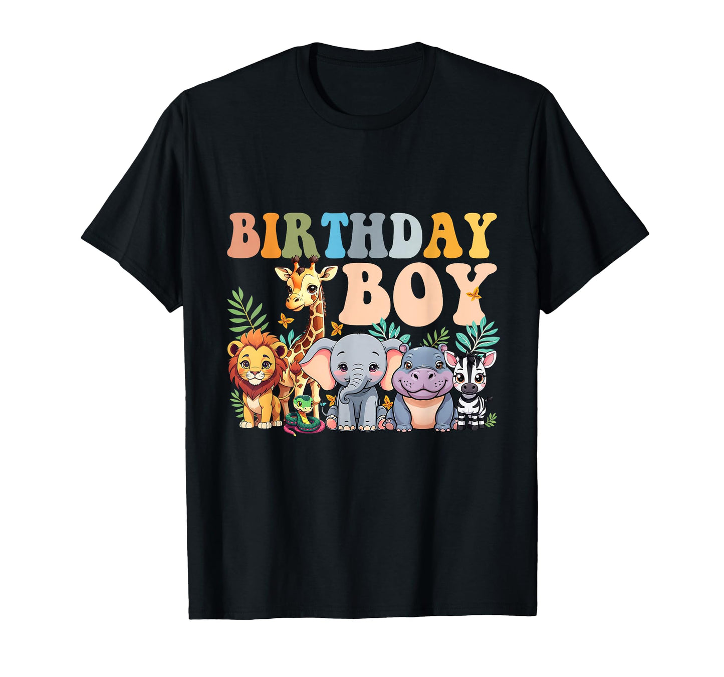 Birthday Boy Kids Safari Squad Zoo Jungle Animal Toddler T-Shirt