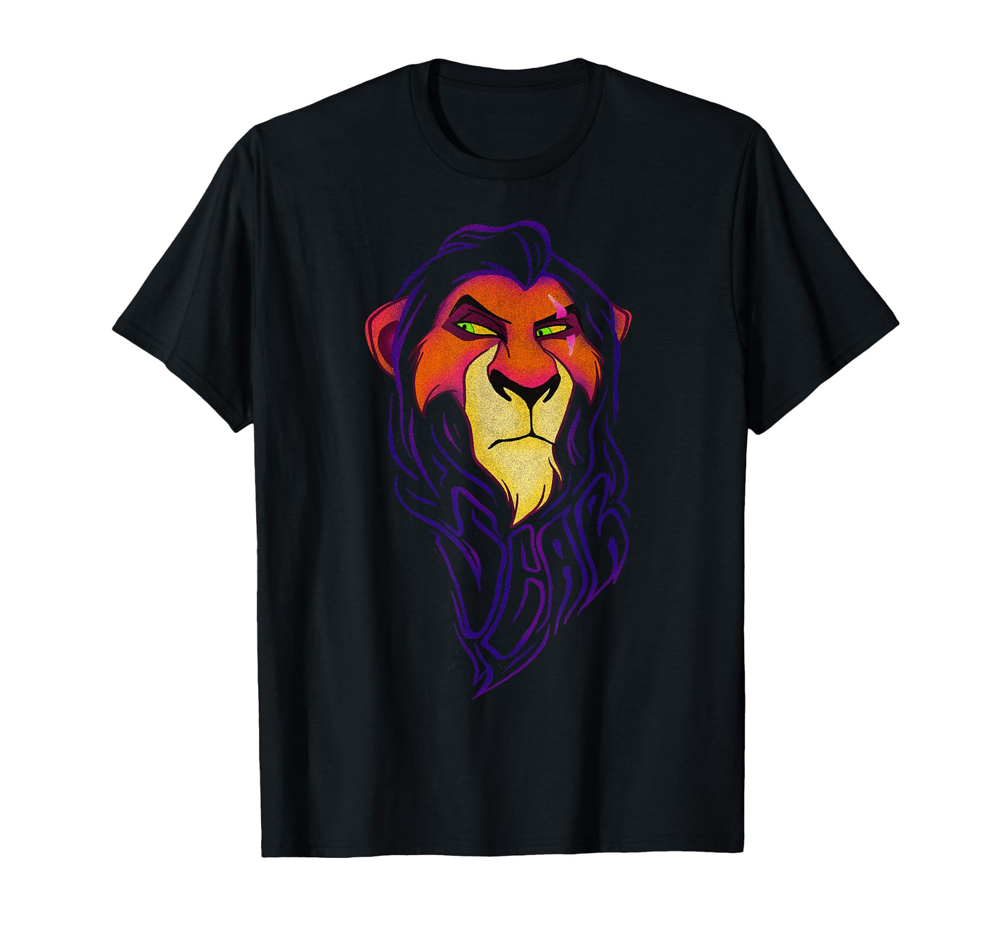 Disney Lion King Scar Long Mane Text T-Shirt
