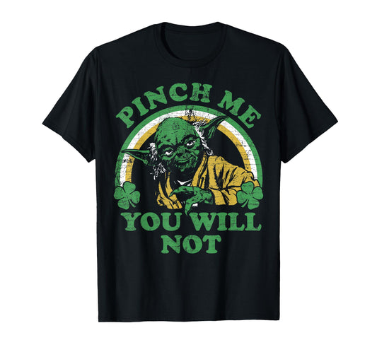 Star Wars St. Patrick's Day Yoda Pinch Me Rainbow T-Shirt
