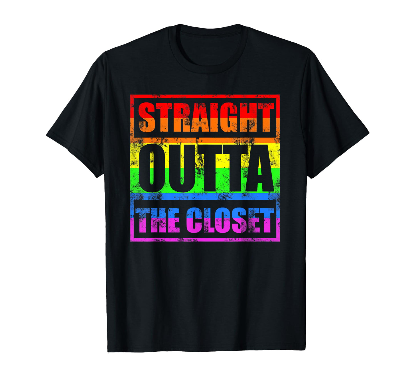 Straight Outta the Closet - LGBT Gay Pride T-Shirt