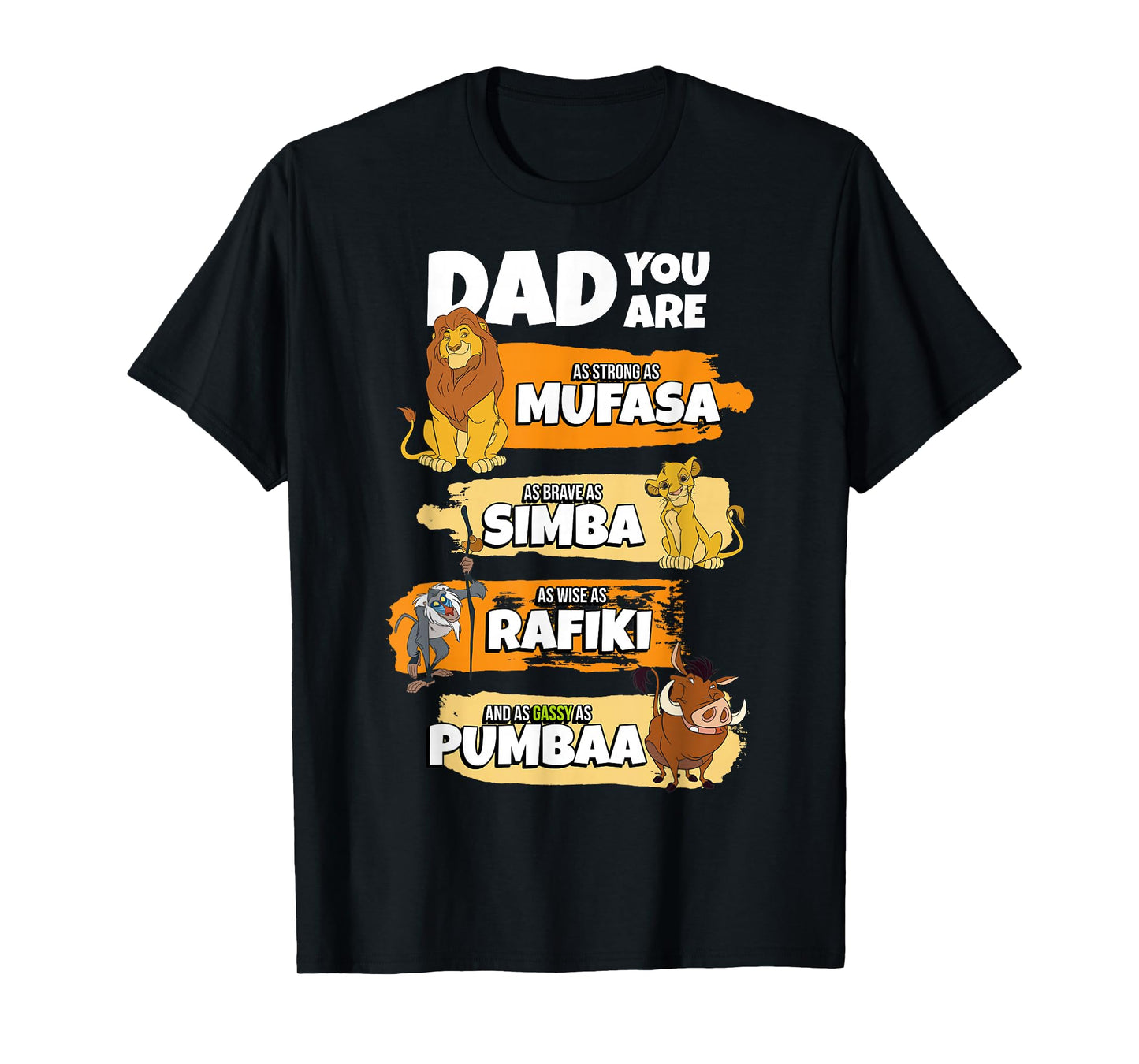 Disney The Lion King Dad You are Word Stack Funny T-Shirt