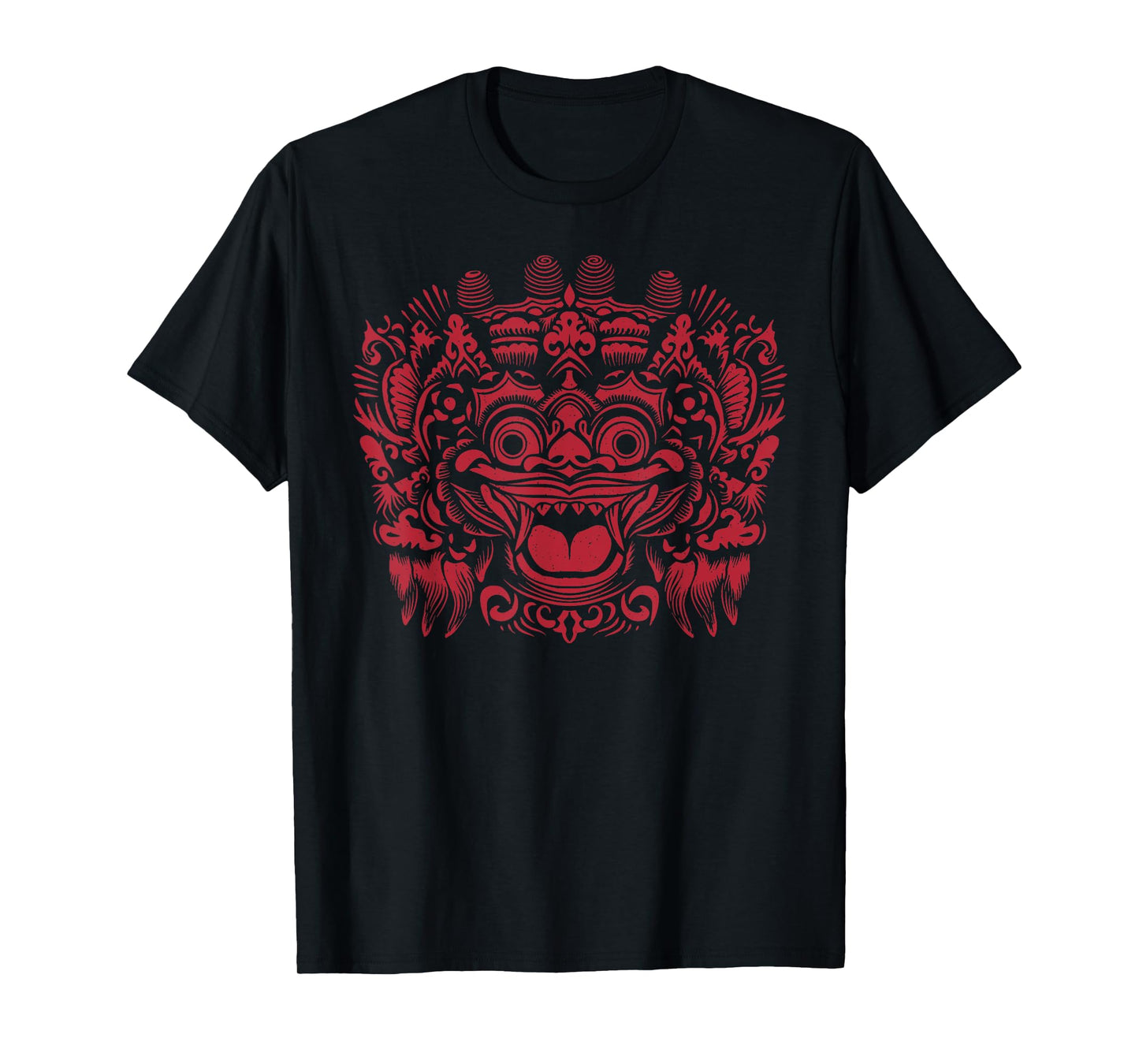 Indonesian Barong Bali Mask Dragon Panther Spirit Indonesia T-Shirt