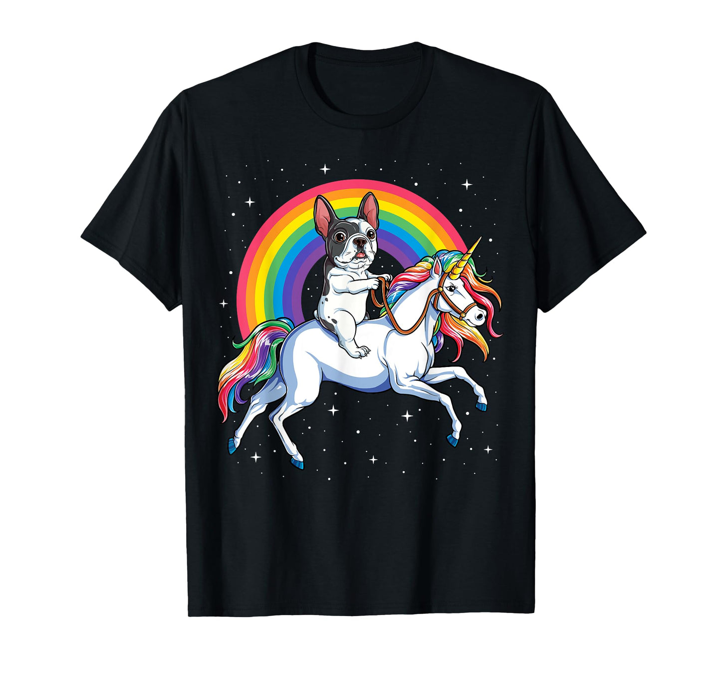 French Bulldog Unicorn Shirt Girls Space Galaxy Frenchicorn T-Shirt