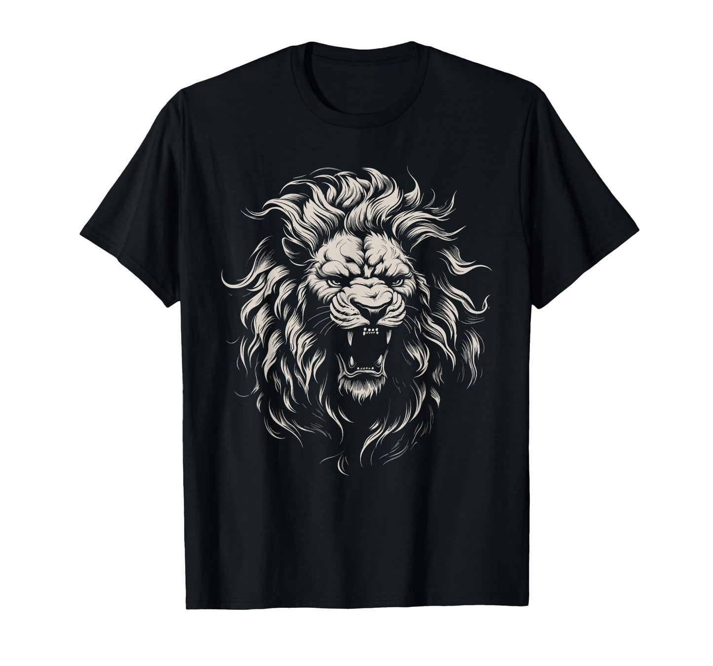 Lion Roar Head Art face for Lovers Lions King African Animal T-Shirt
