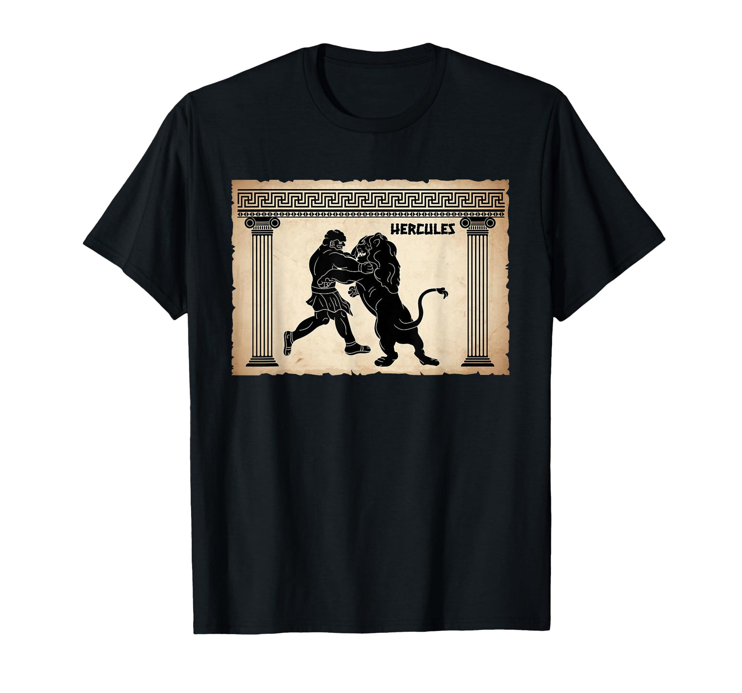 Hercules vs A Lion Greek Mythology Fans Gift Ancient Greece T-Shirt