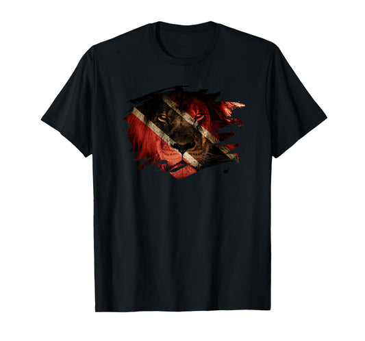 Trinidad and Tobago Flag and Lion - Trinidadian Pride T-Shirt