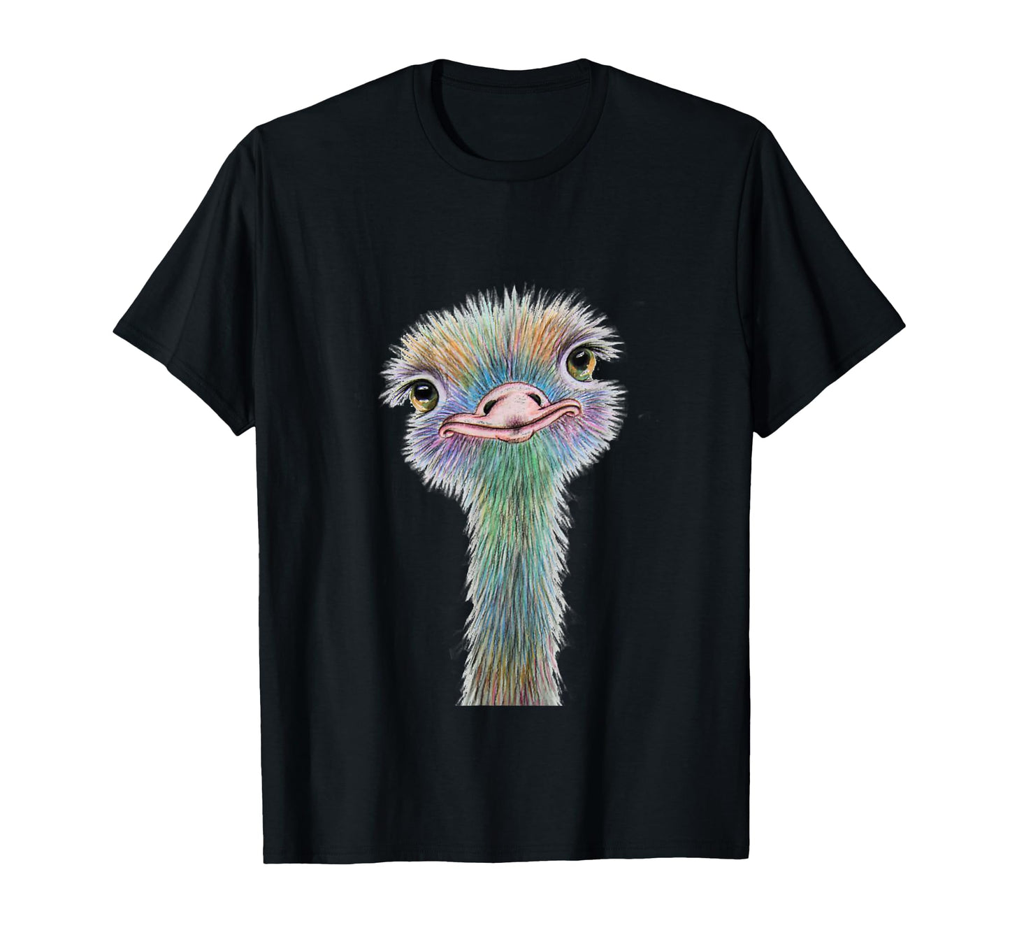 Colorful Ostrich T-Shirt - Beautiful Artistic Animal Tee T-Shirt
