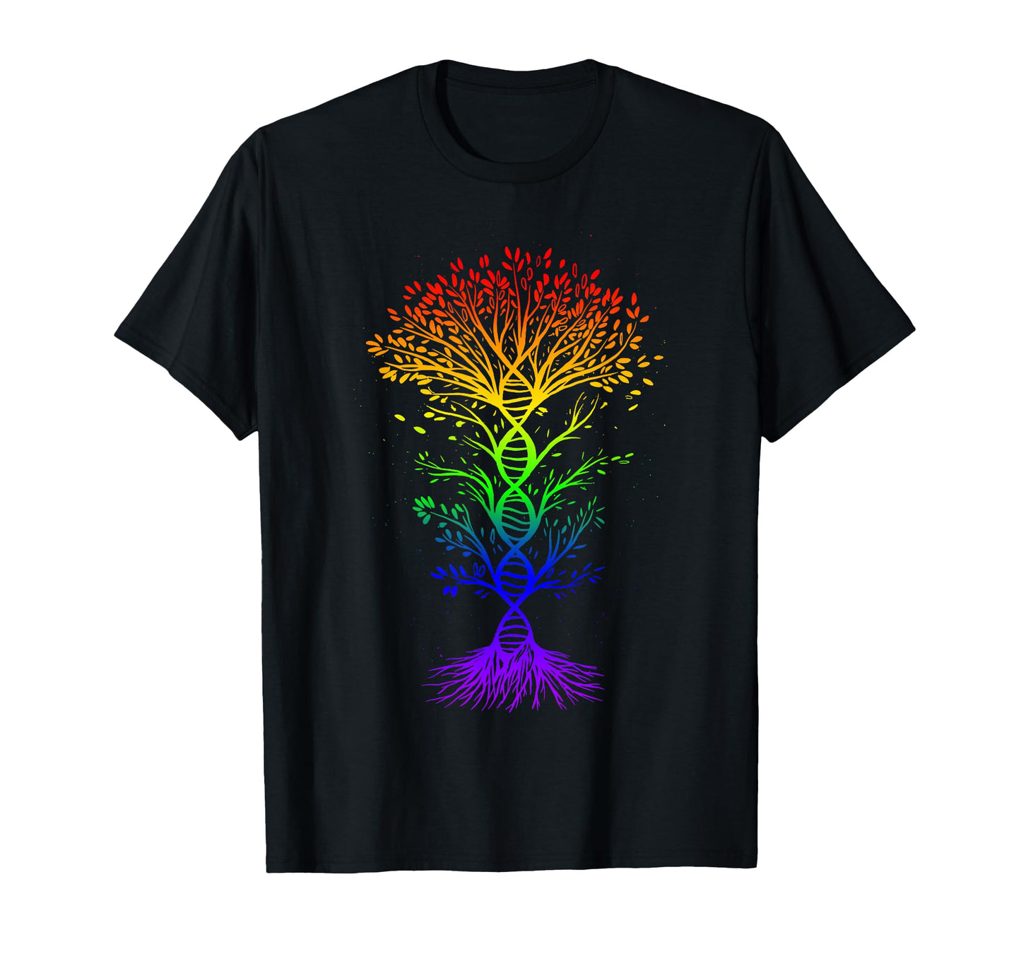 LGBTQI Rainbow Flag DNA Tree Gay Pride T-Shirt