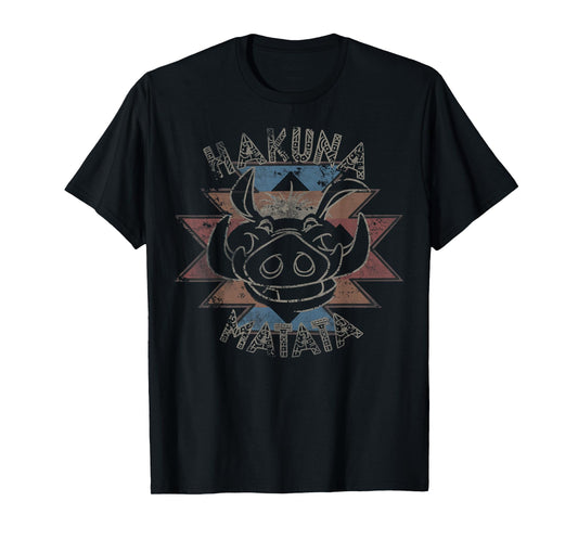 Disney The Lion King Pumbaa Hakuna Matata Distressed Logo T-Shirt