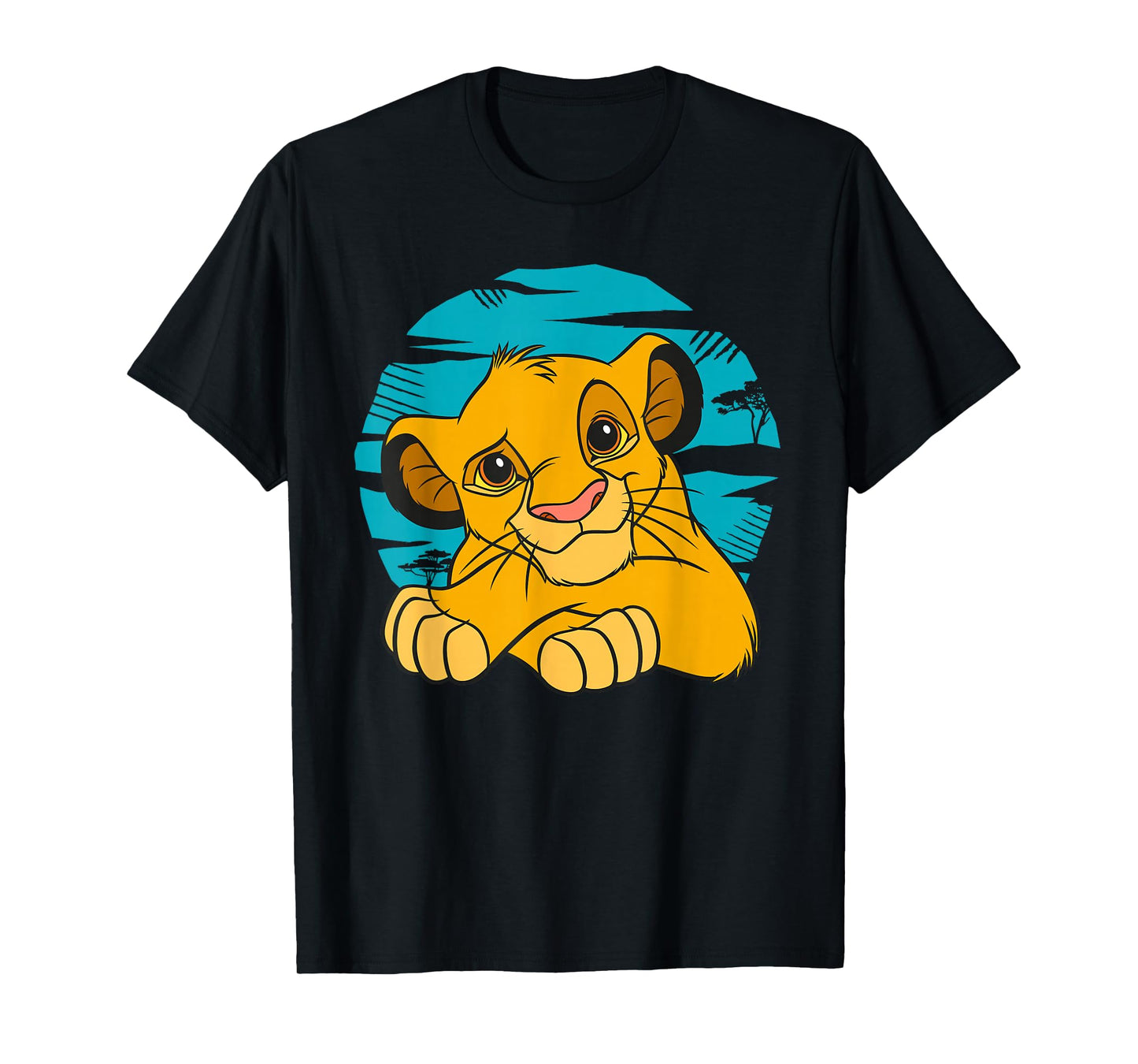 Disney The Lion King Young Simba Resting Blue 90s T-Shirt T-Shirt