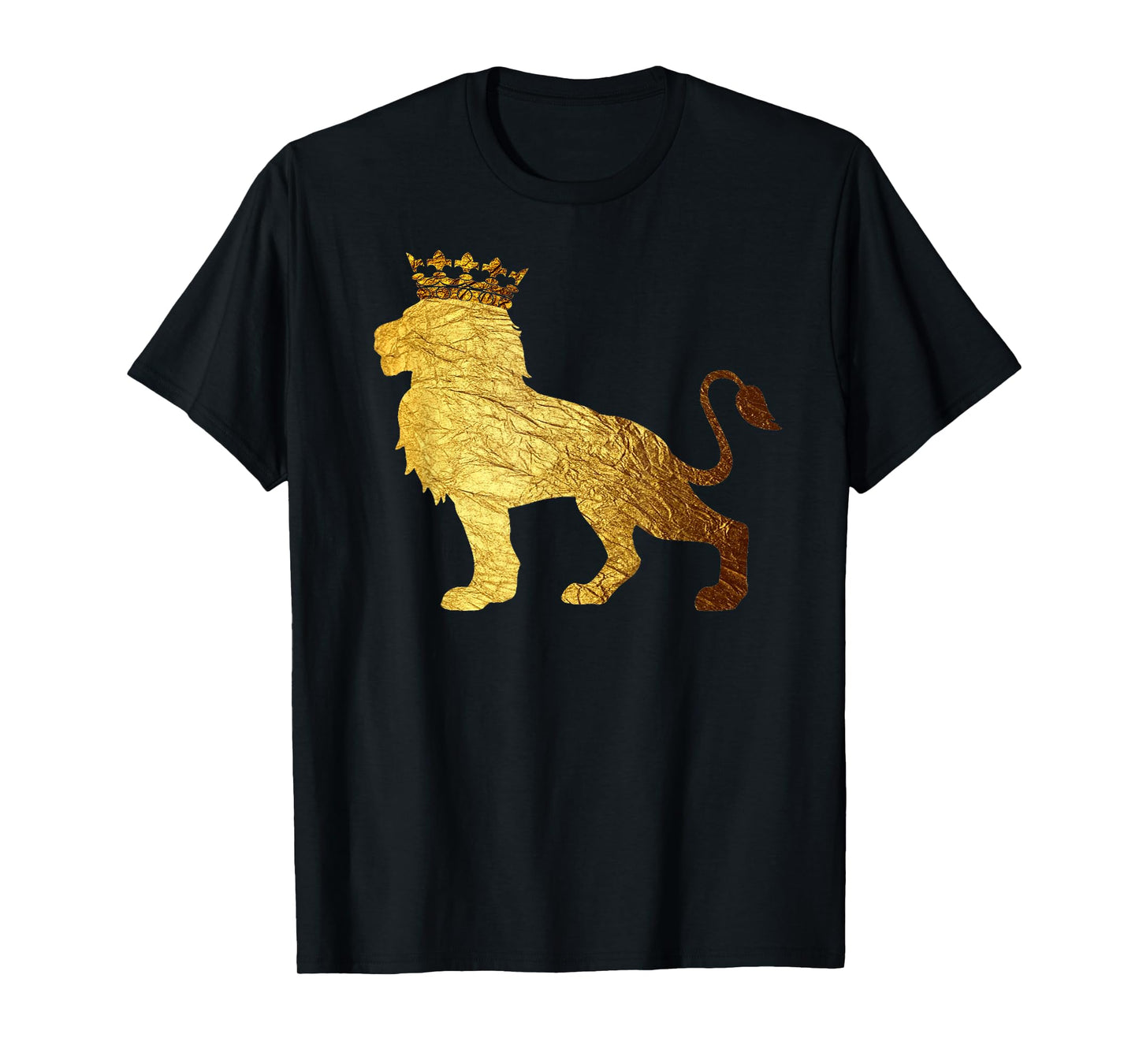 Gold Crown King Lion for Men-Cool Boys Lion T-Shirt