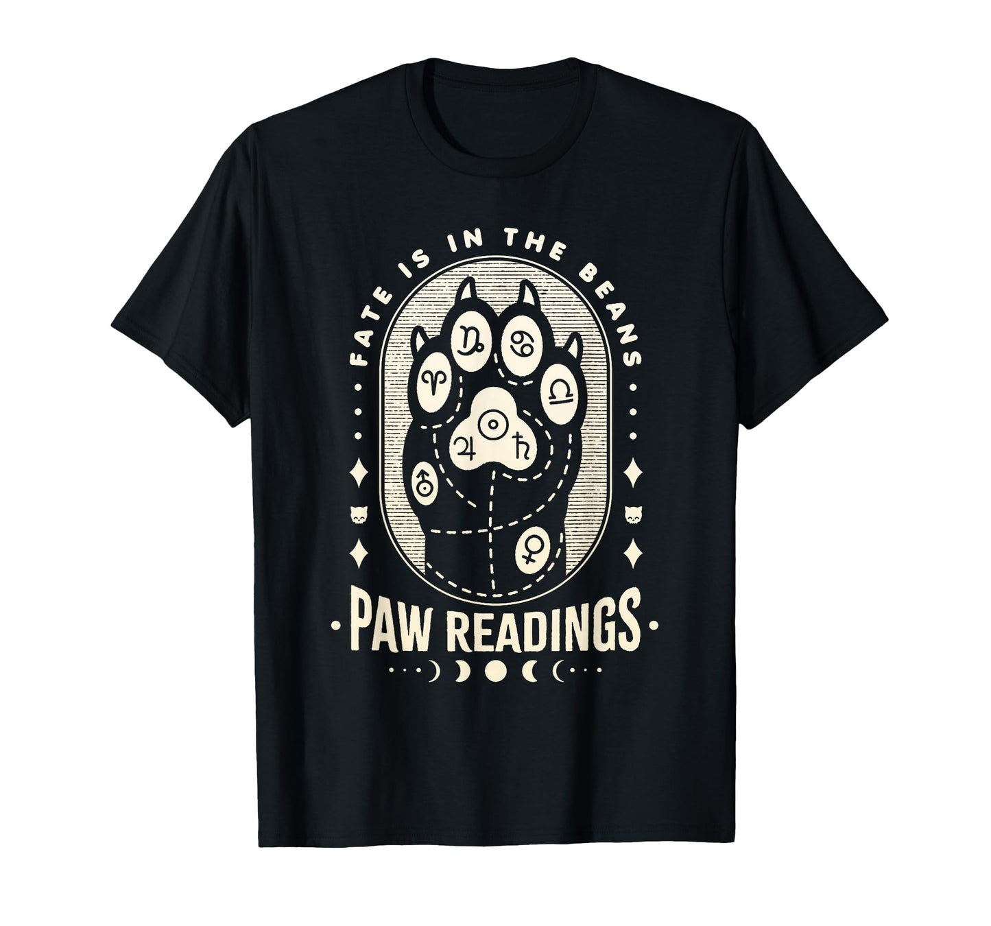 Palmistry Kawaii Cat Paw - Palm Reading Psychic Readings T-Shirt