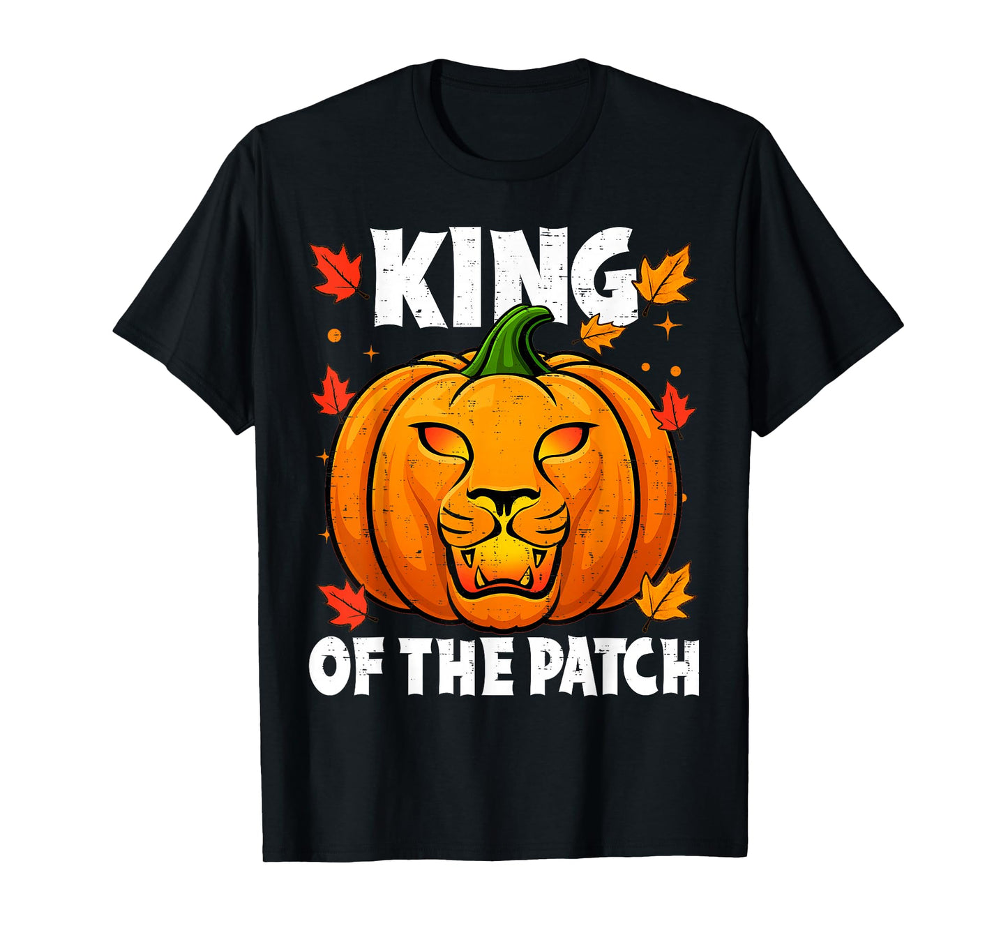 Halloween Lion Pumpkin King of The Patch Costume Men Kid Boy T-Shirt
