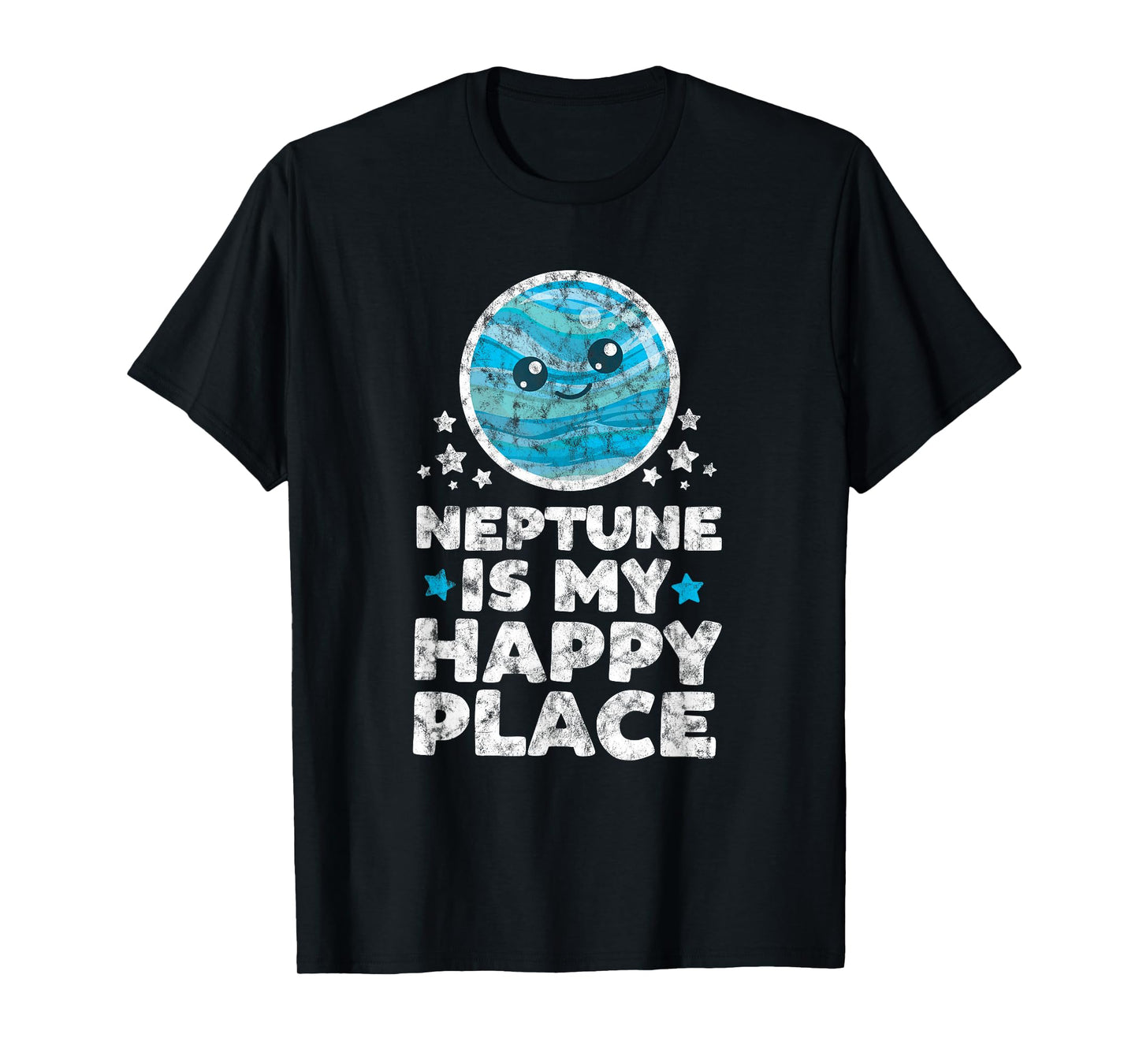 Neptune is My Happy Place | Kawaii Planet Space Astronomer T-Shirt