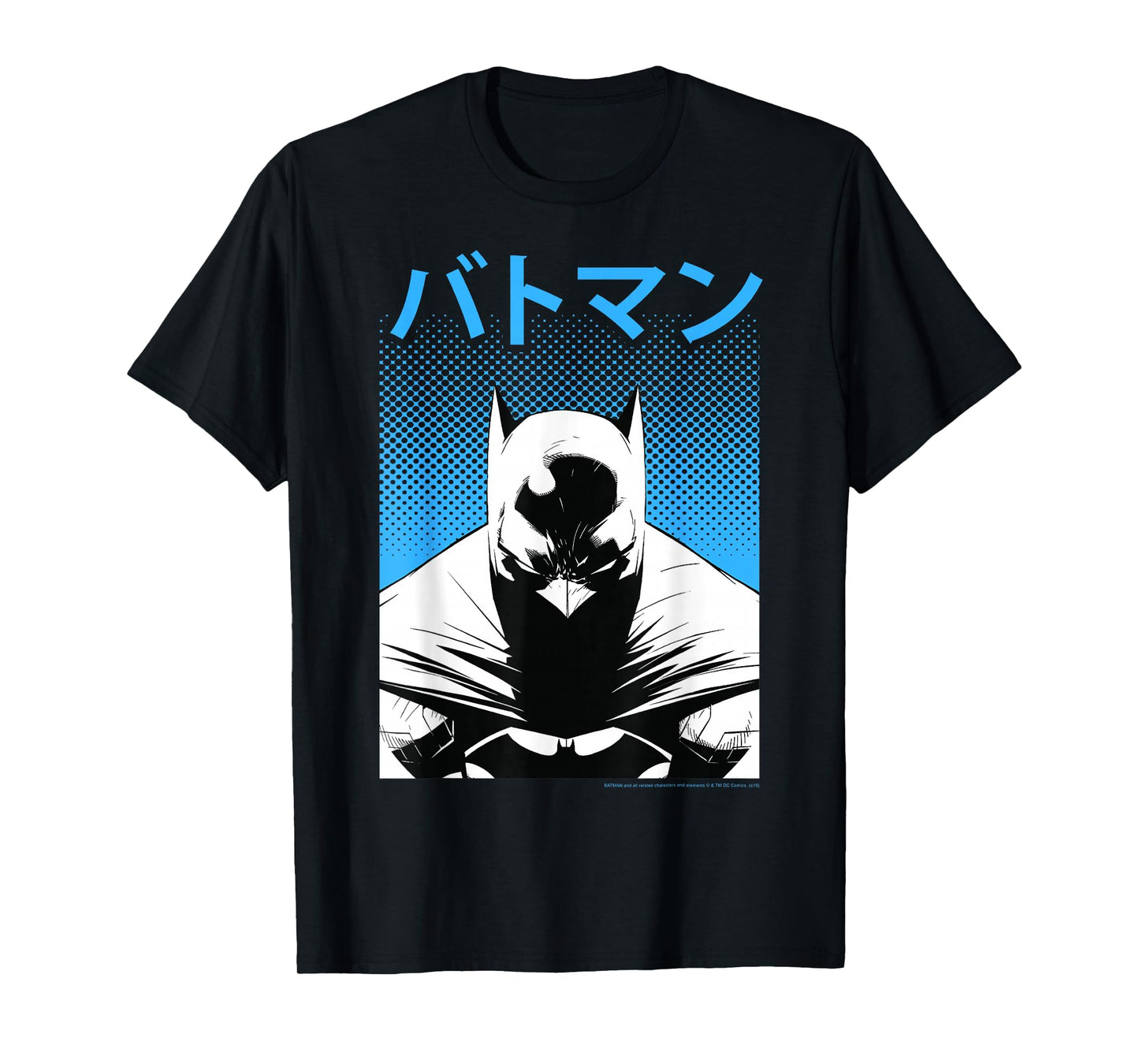 DC Comics Batman Dotted Background Kanji Portrait T-Shirt