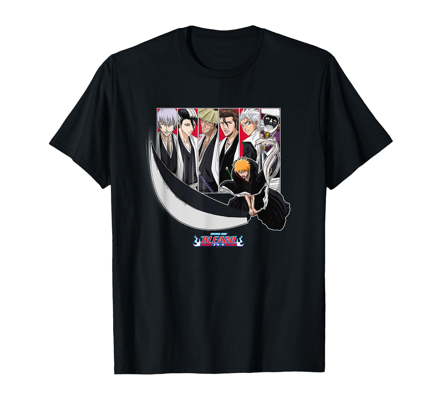 Bleach Ichigo Slash with Characters Anime T-Shirt