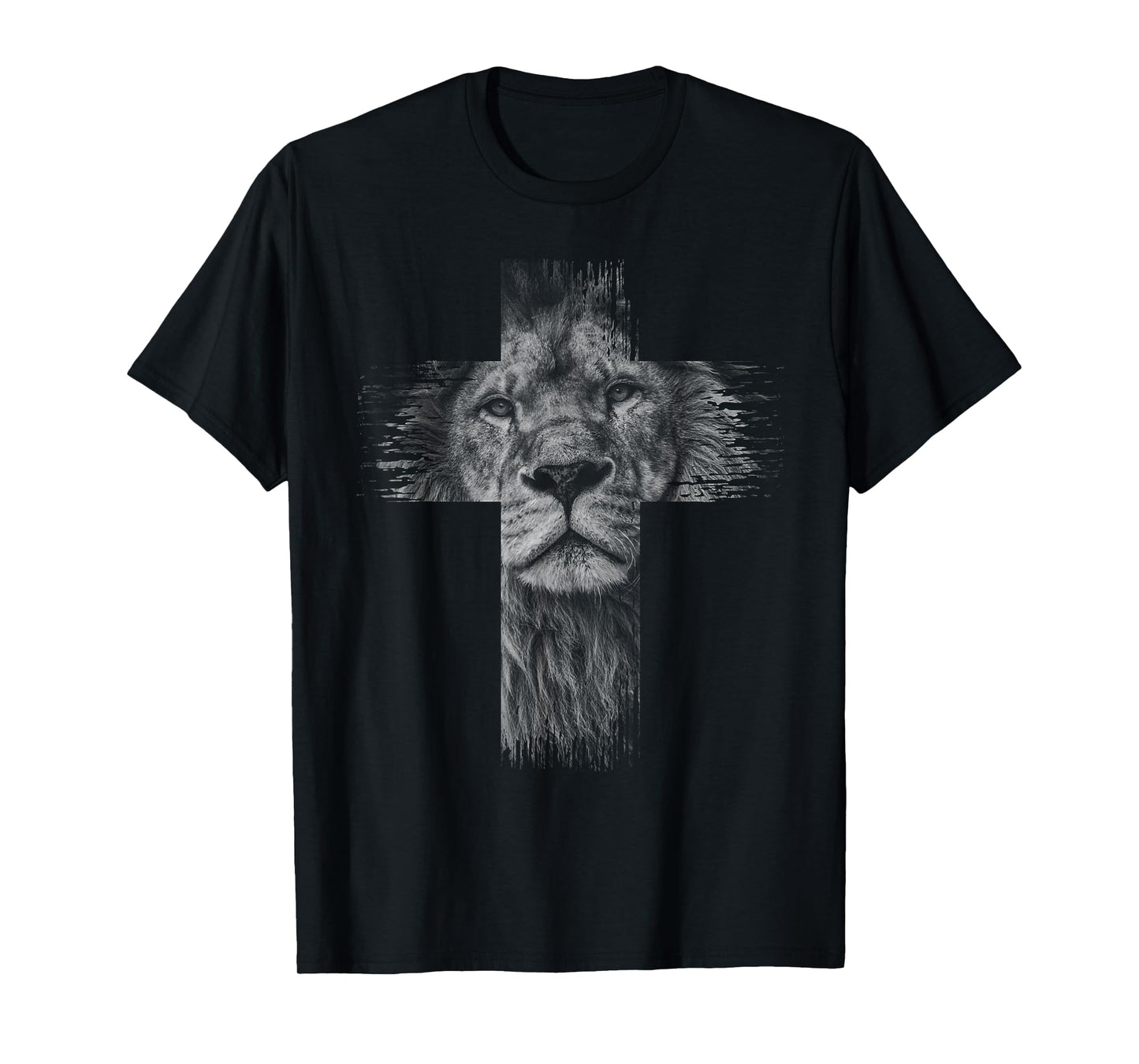 Christian Jesus Lion of Tribe Judah Cross Gift for Men Women T-Shirt