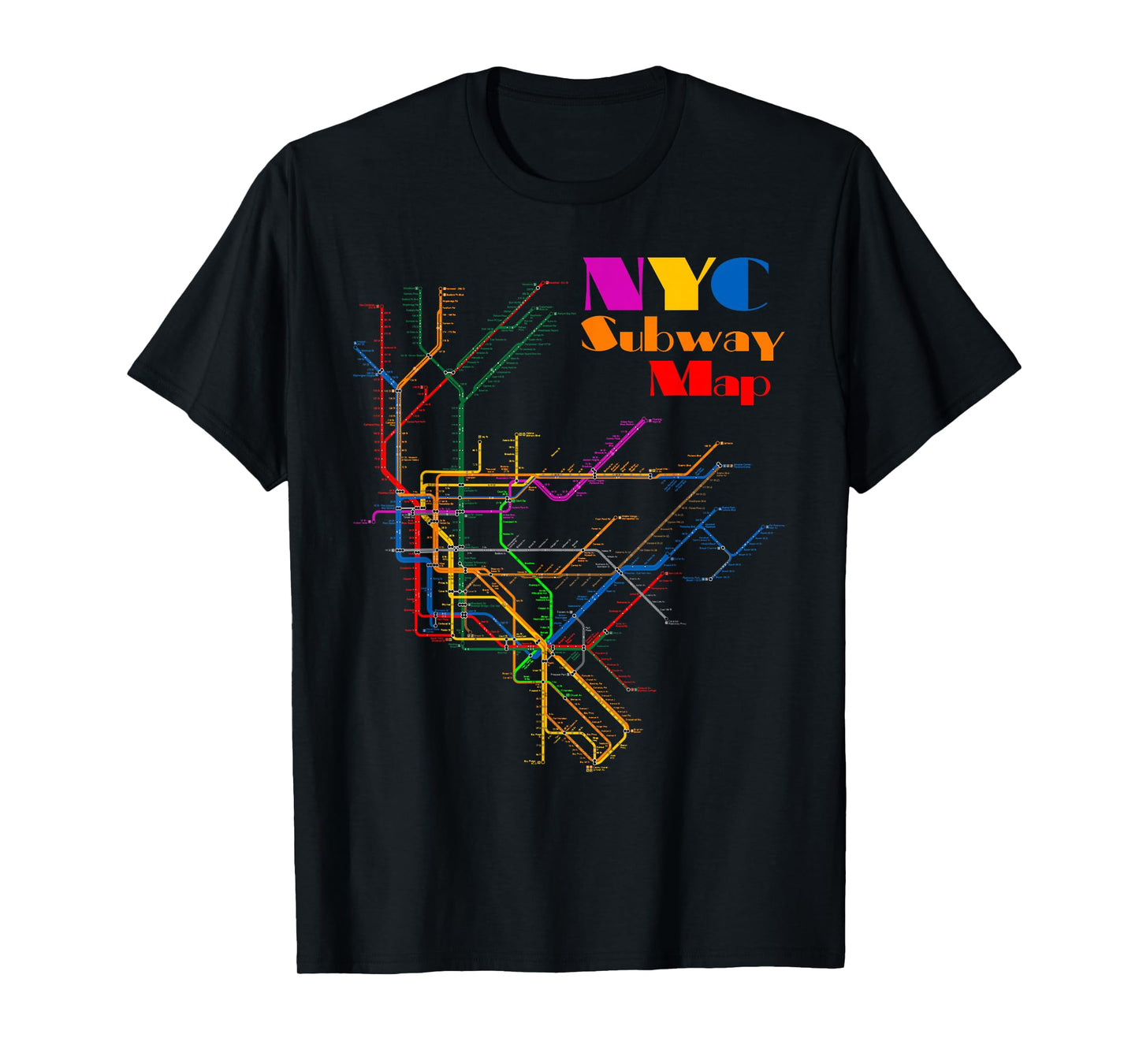 New York City Subway Map Shirt NYC Metro Map T-Shirt Gift T-Shirt