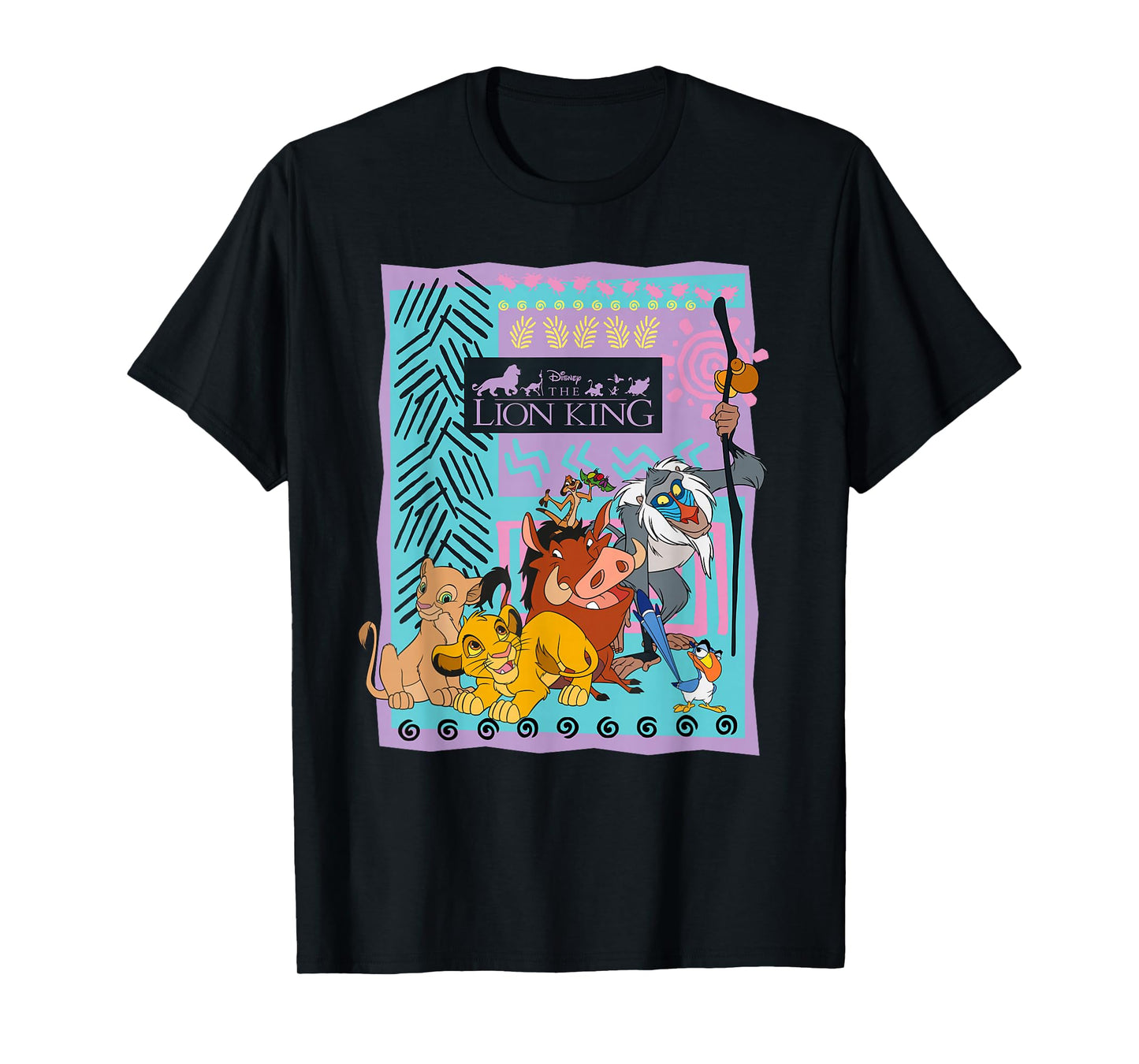 Lion King - Simba Nala Timon Pumbaa Zazu Rafiki Retro Group T-Shirt