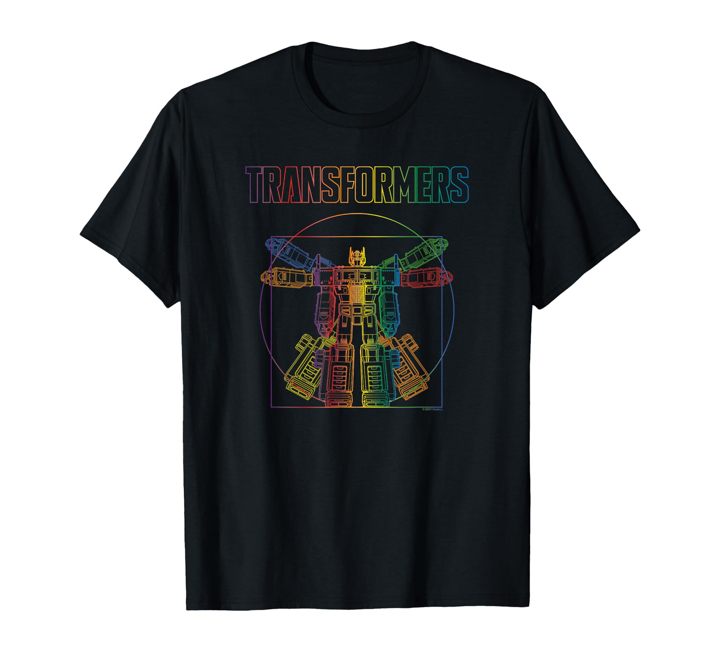 Transformers Pride Vitruvian Optimus Prime Logo T-Shirt