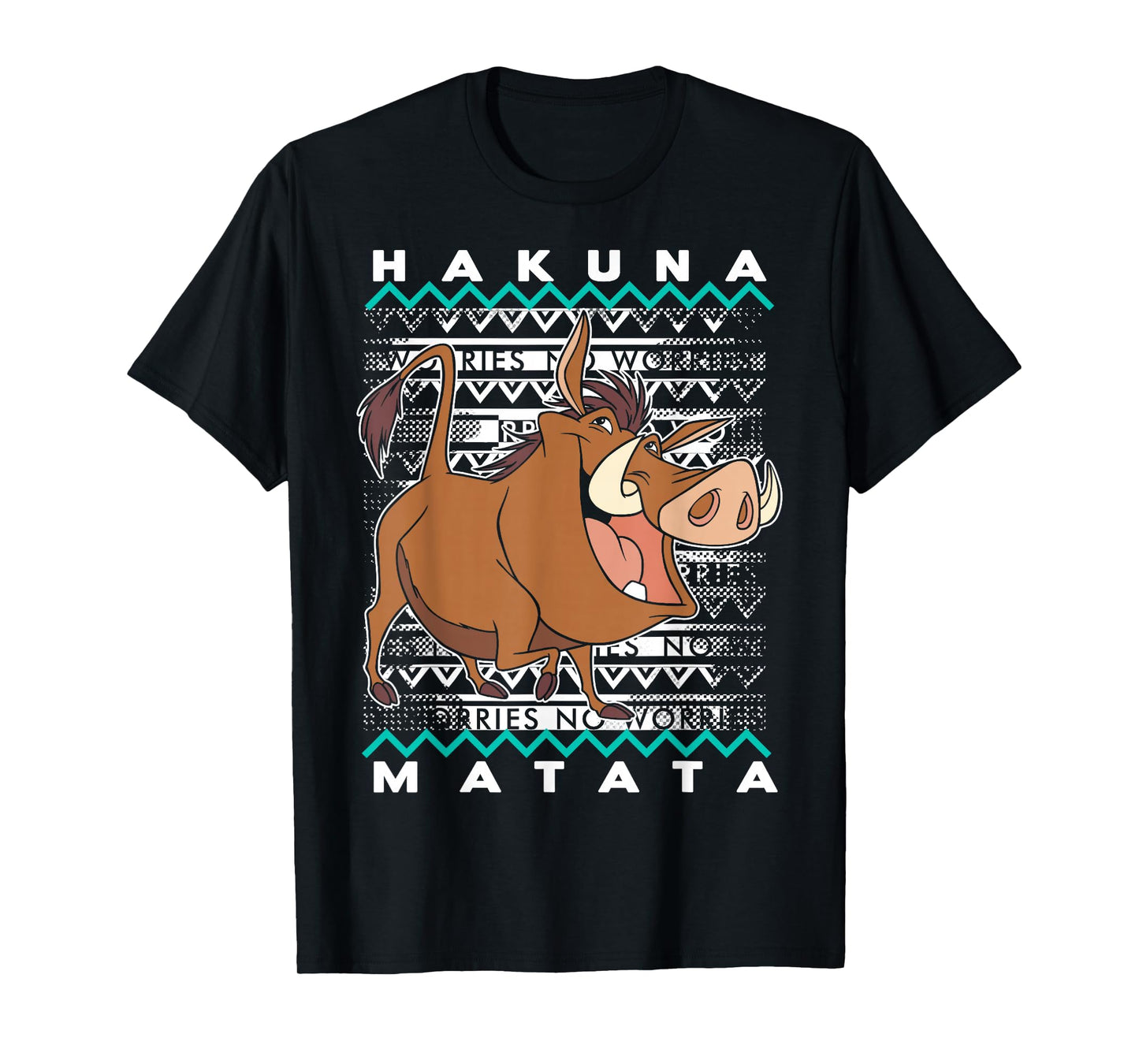 Disney Lion King Pumba Ugly Christmas Graphic T-Shirt T-Shirt