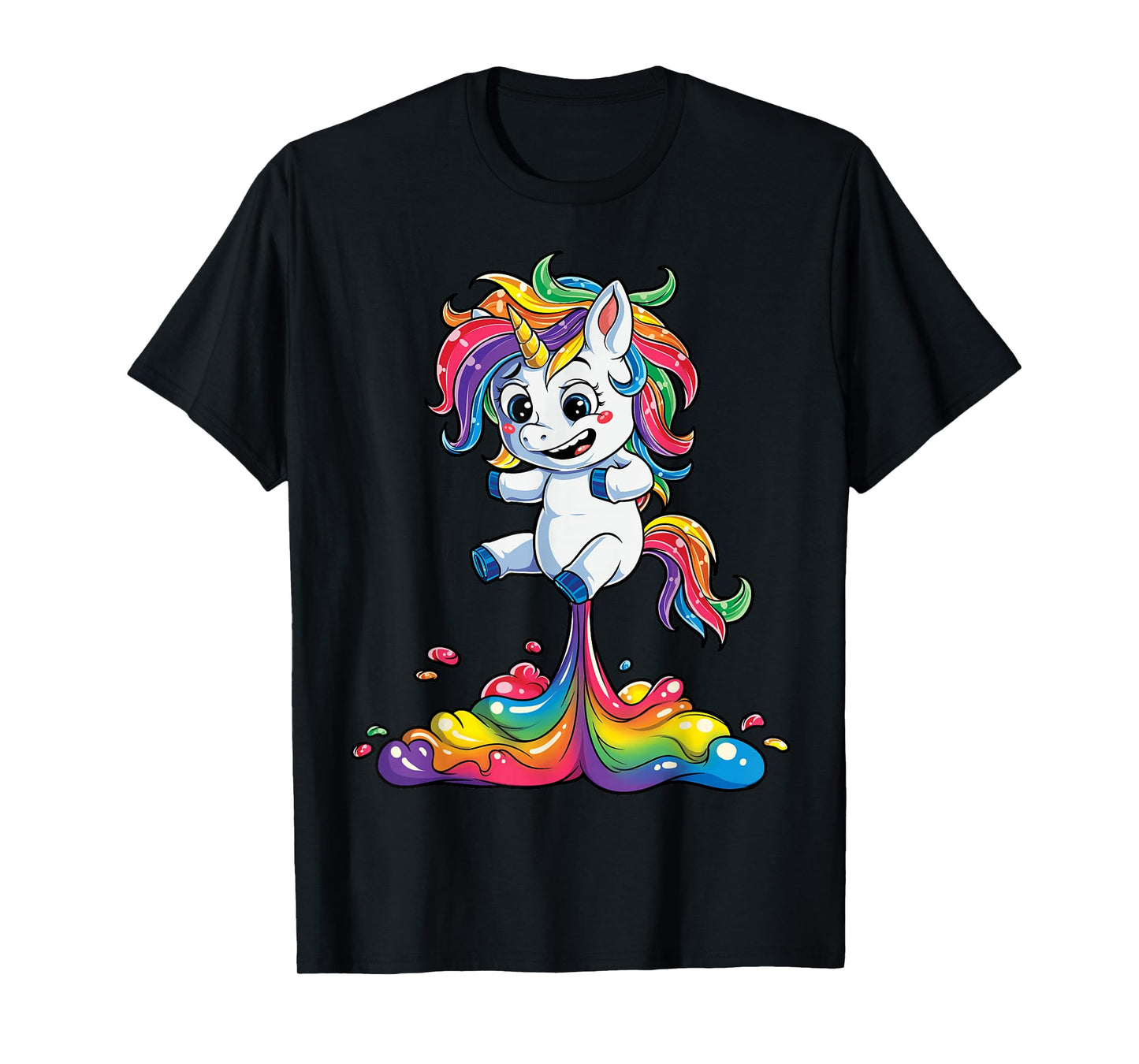 Unicorn Fart Funny Girls Kids Women Rainbow Gifts Squad T-Shirt