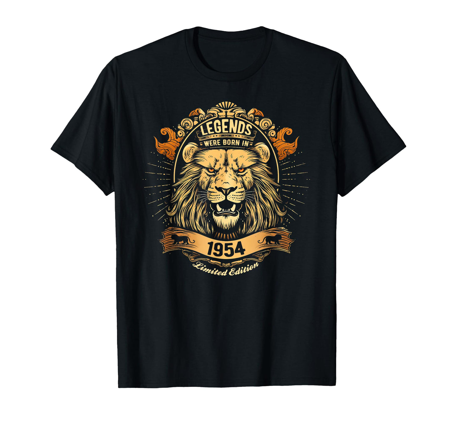 Legends Were Born In 1954 Lions Head 71st Birthday T-Shirt