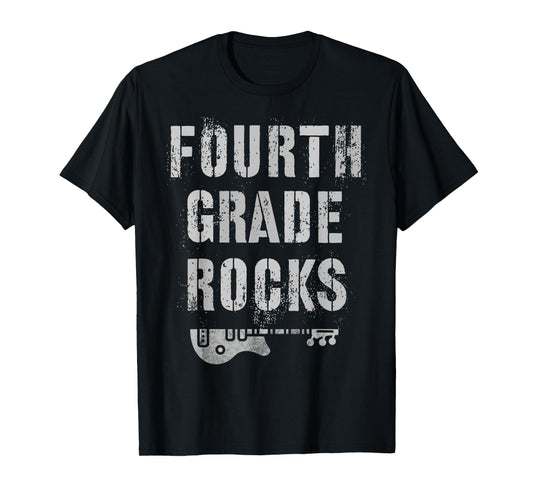 4th GRADE Rocks Teacher Rockstars I Teach Ready To Rock T-Shirt