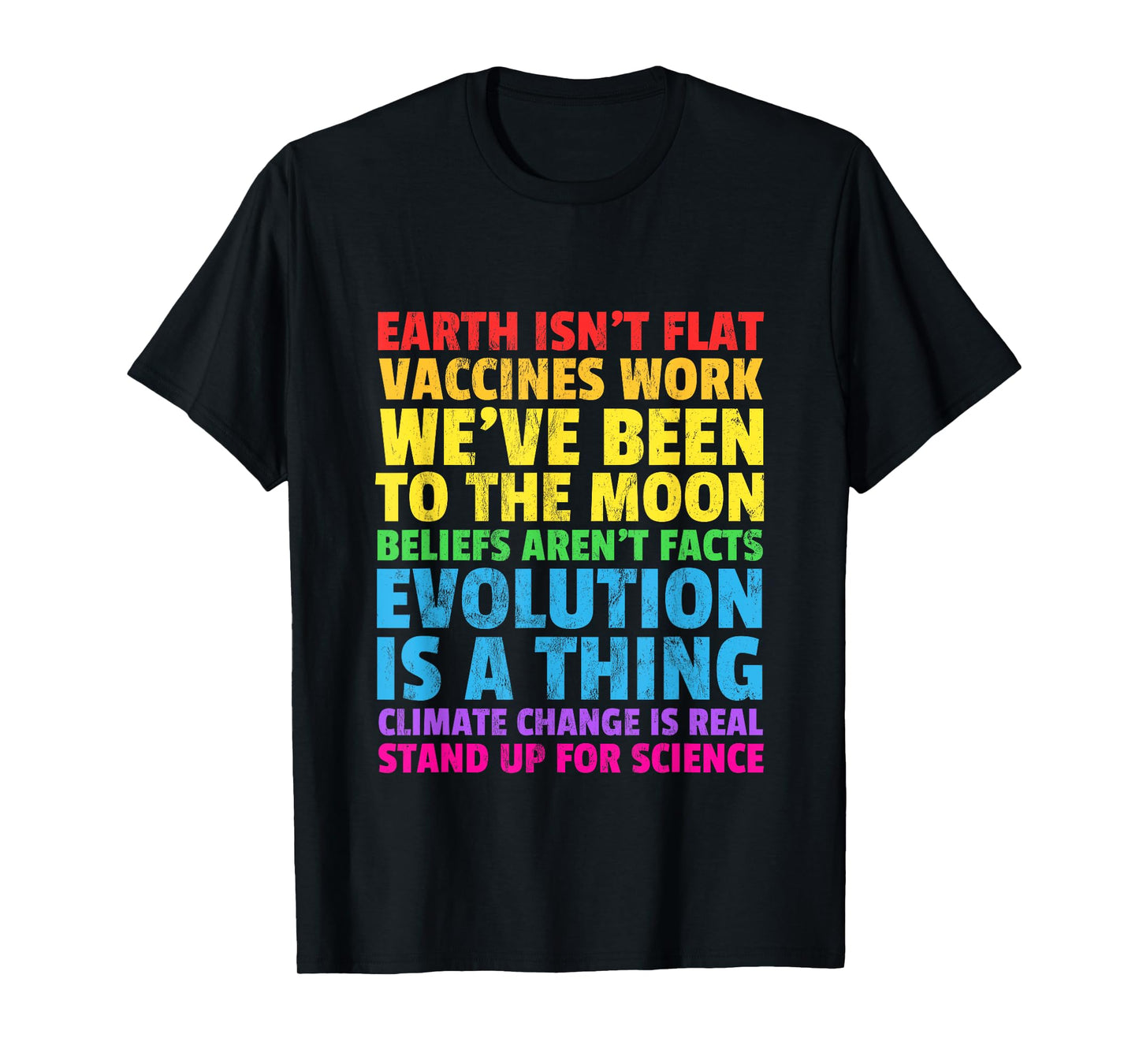 EARTH ISN'T FLAT STAND UP FOR SCIENCE REAL TShirt Earth Day