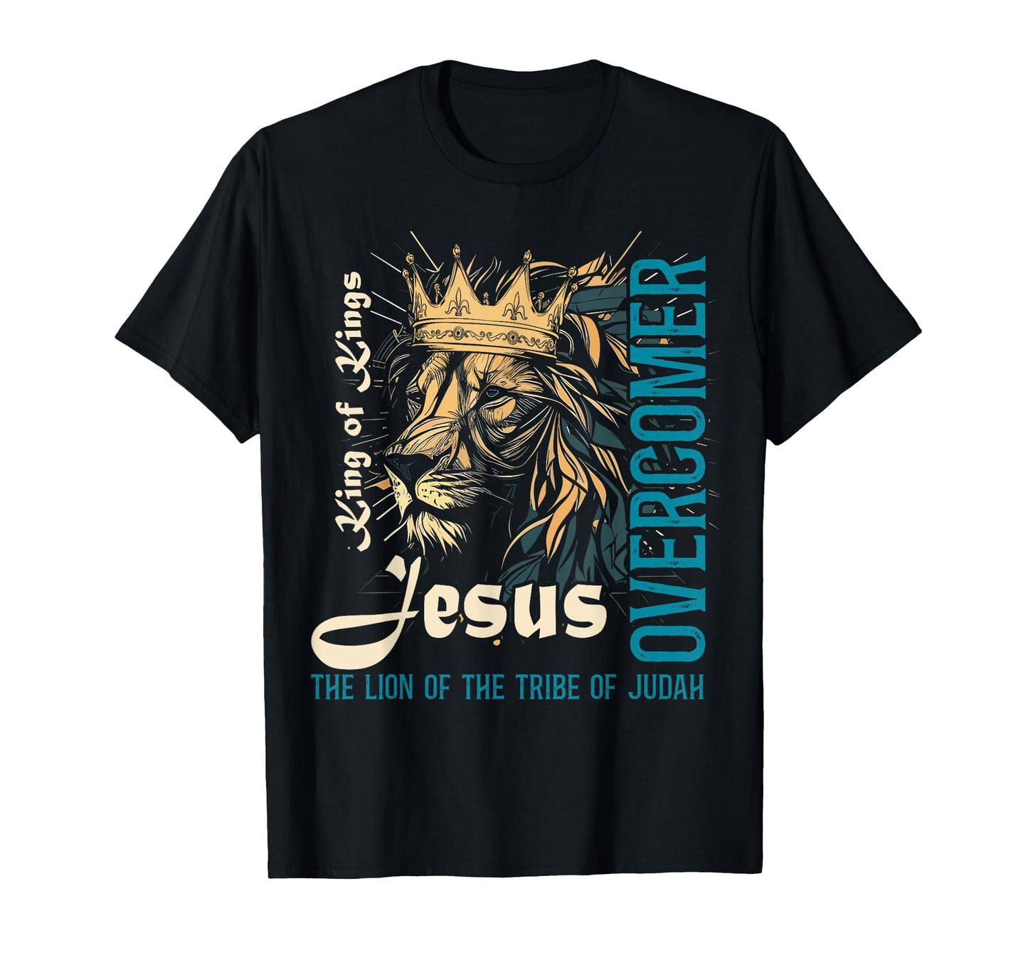 Jesus is King Lion of Judah Bible Faith Graphic Christian T-Shirt