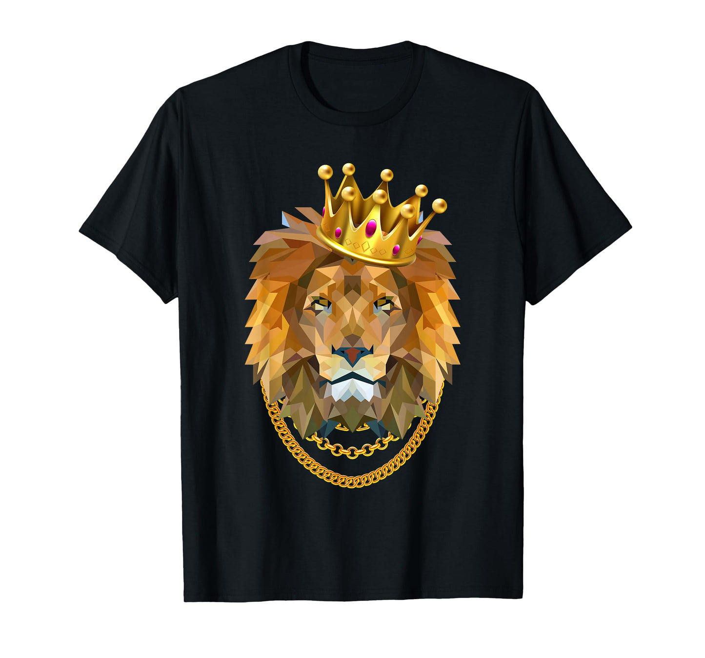 Lion Gangster Golden Crown King T-Shirt
