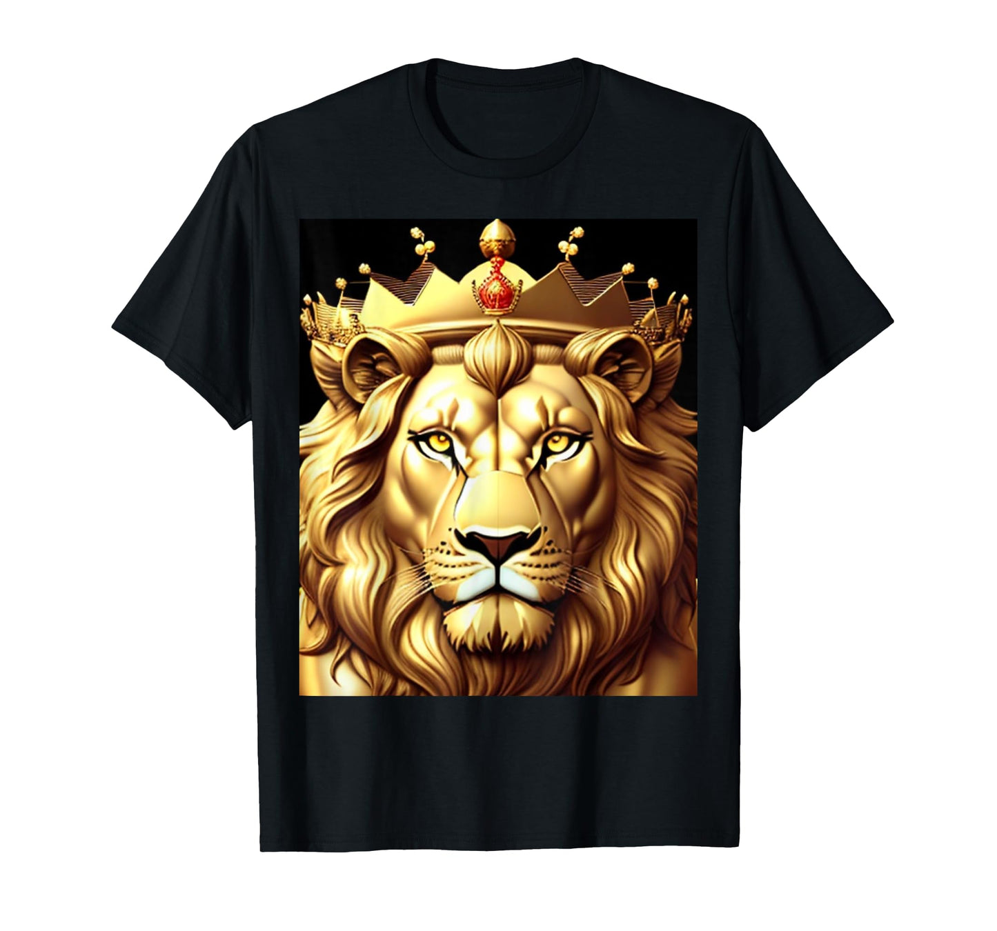 Crown King Lion Men Women Boys Girls Kids Teens Lion T-Shirt