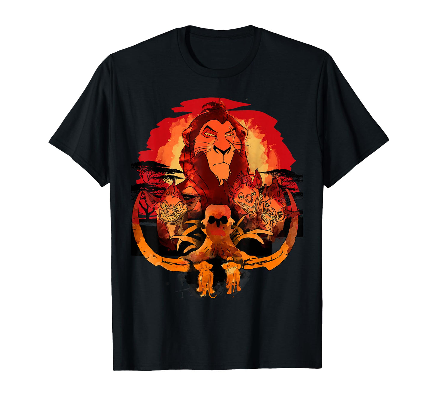 Disney Lion King Scar Watch Simba Nala Dark Watercolor T-Shirt